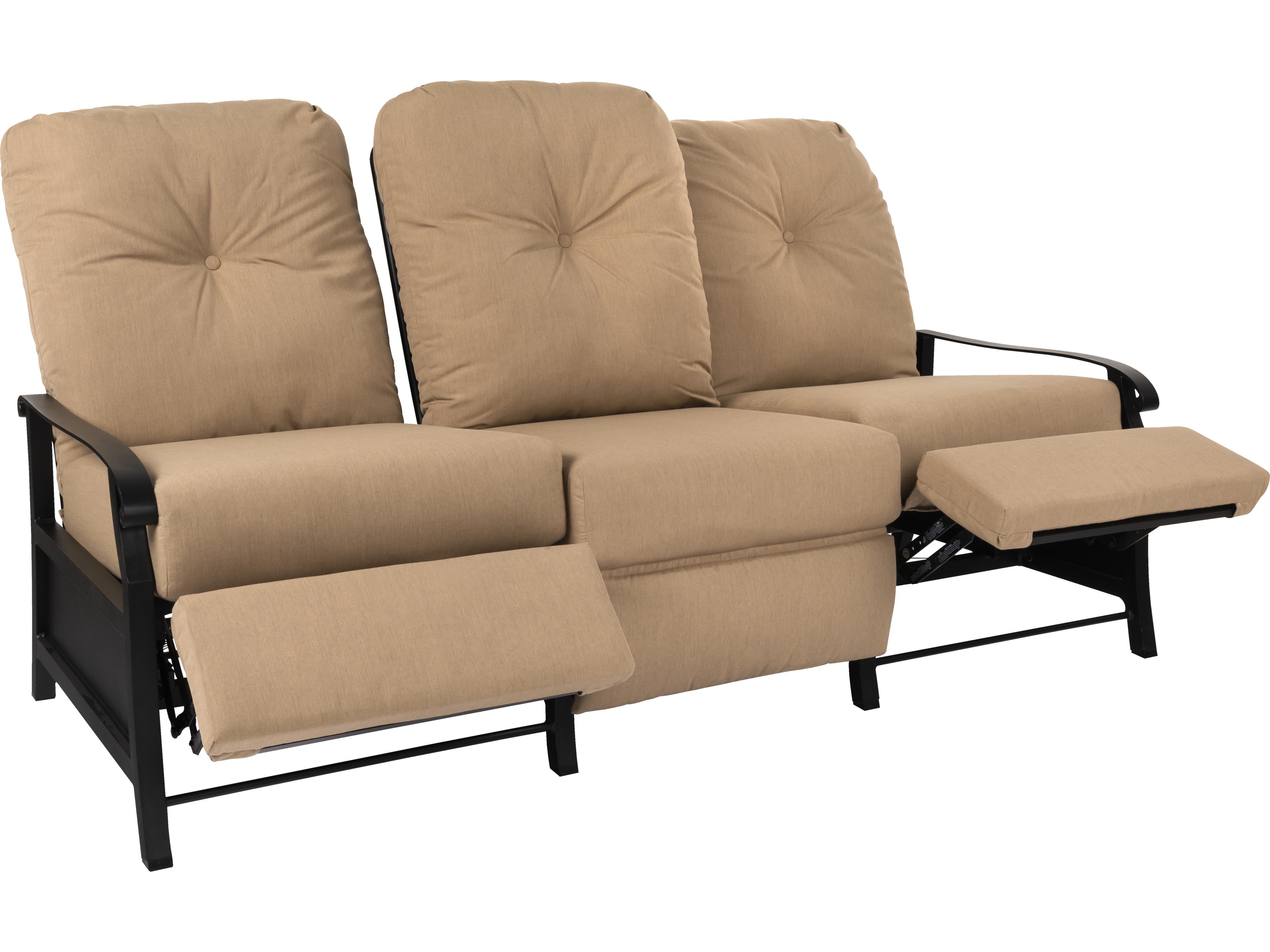Woodard Cortland Cushion Aluminum Recliner Outdoor Sofa