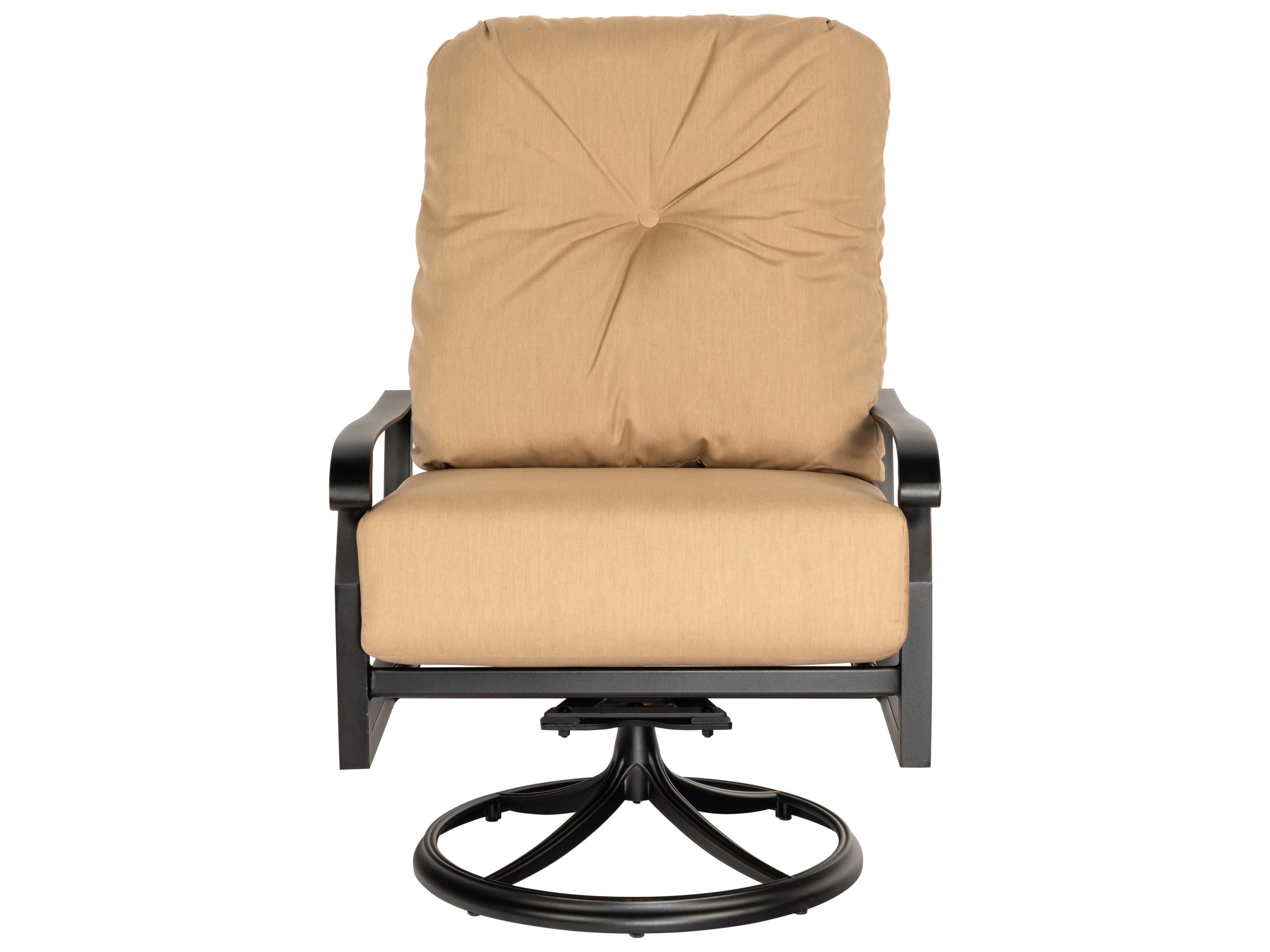 Woodard Cortland Cushion Aluminum Big Man's Swivel Rocker Outdoor Lounge Chair