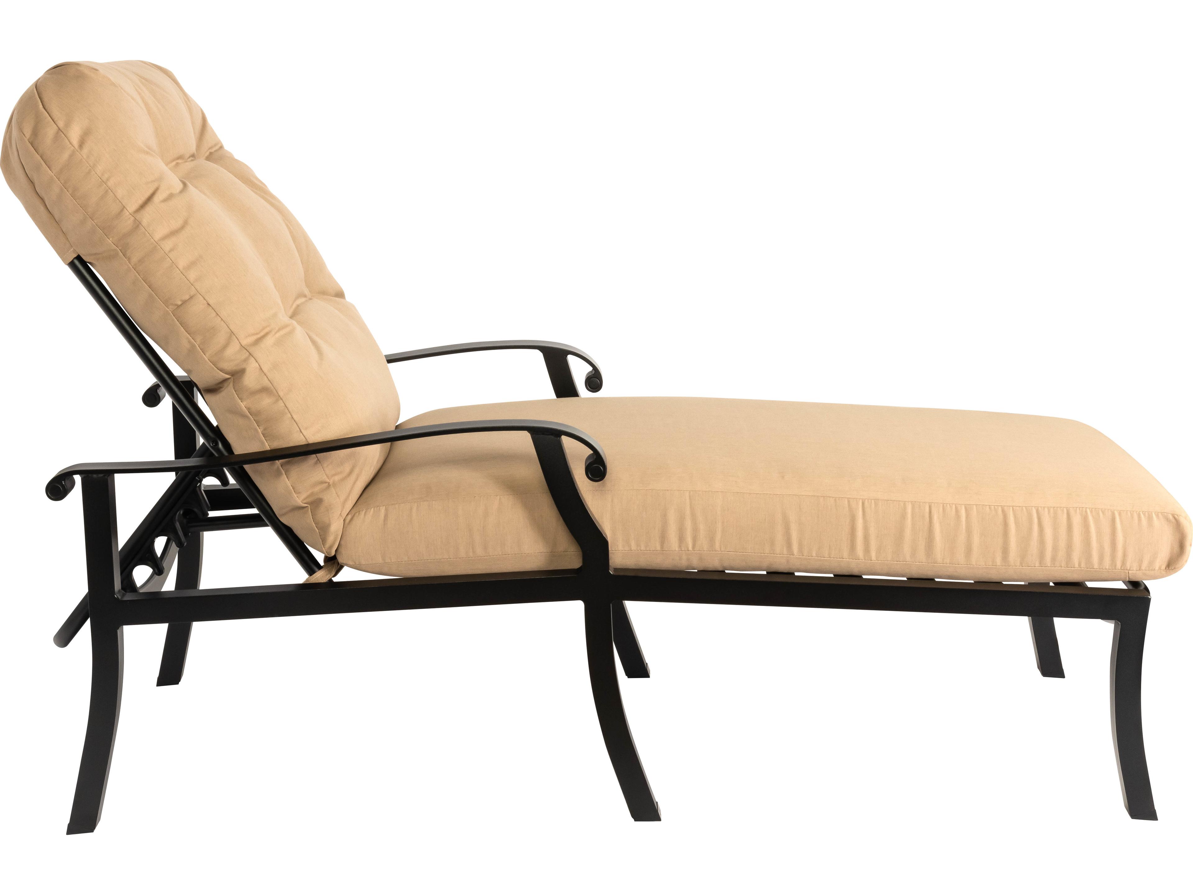 Woodard Cortland Cushion Aluminum Adjustable Outdoor Chaise Lounge