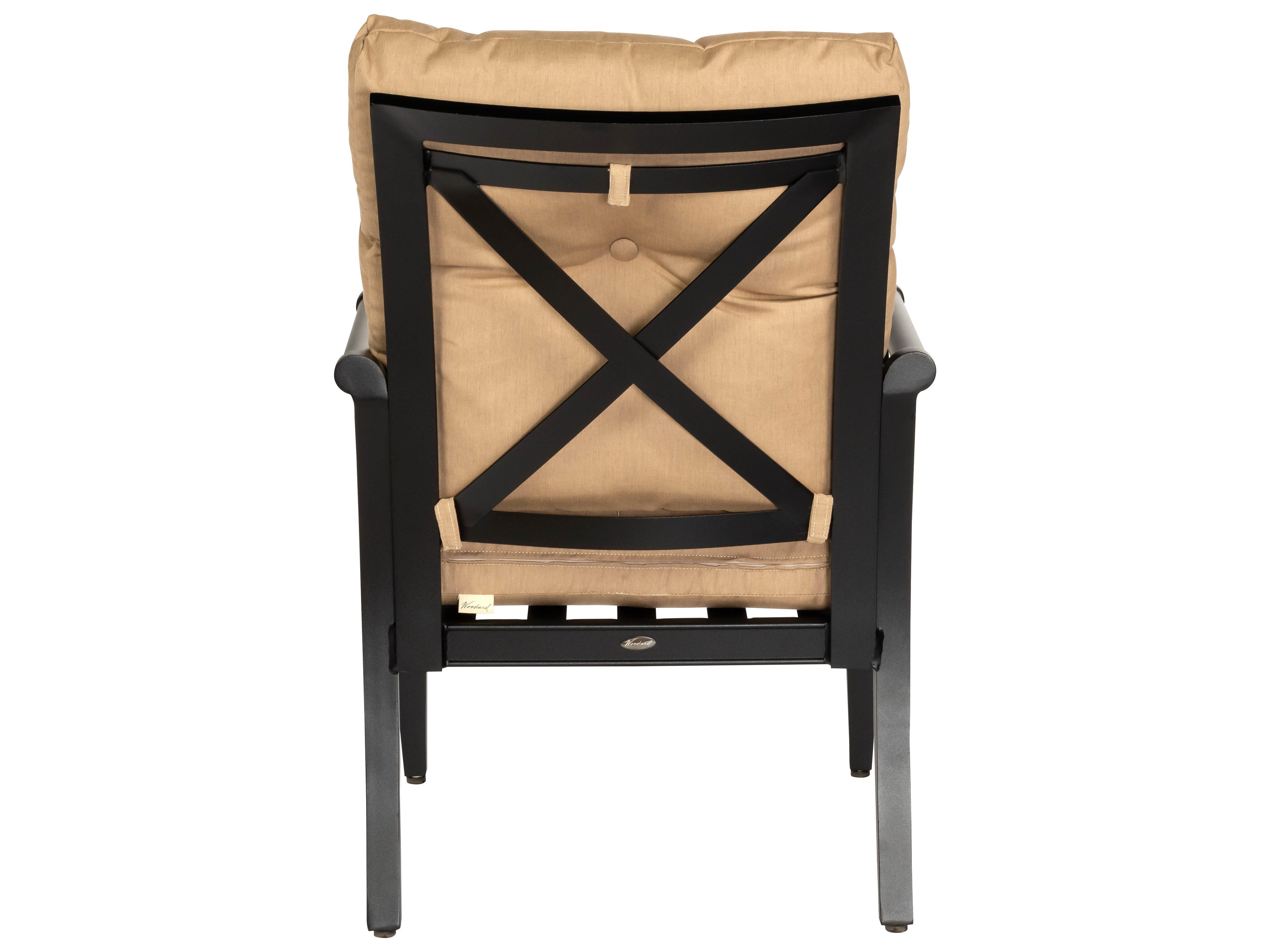 Woodard Andover Cushion Aluminum Outdoor Patio Dining Arm Chair
