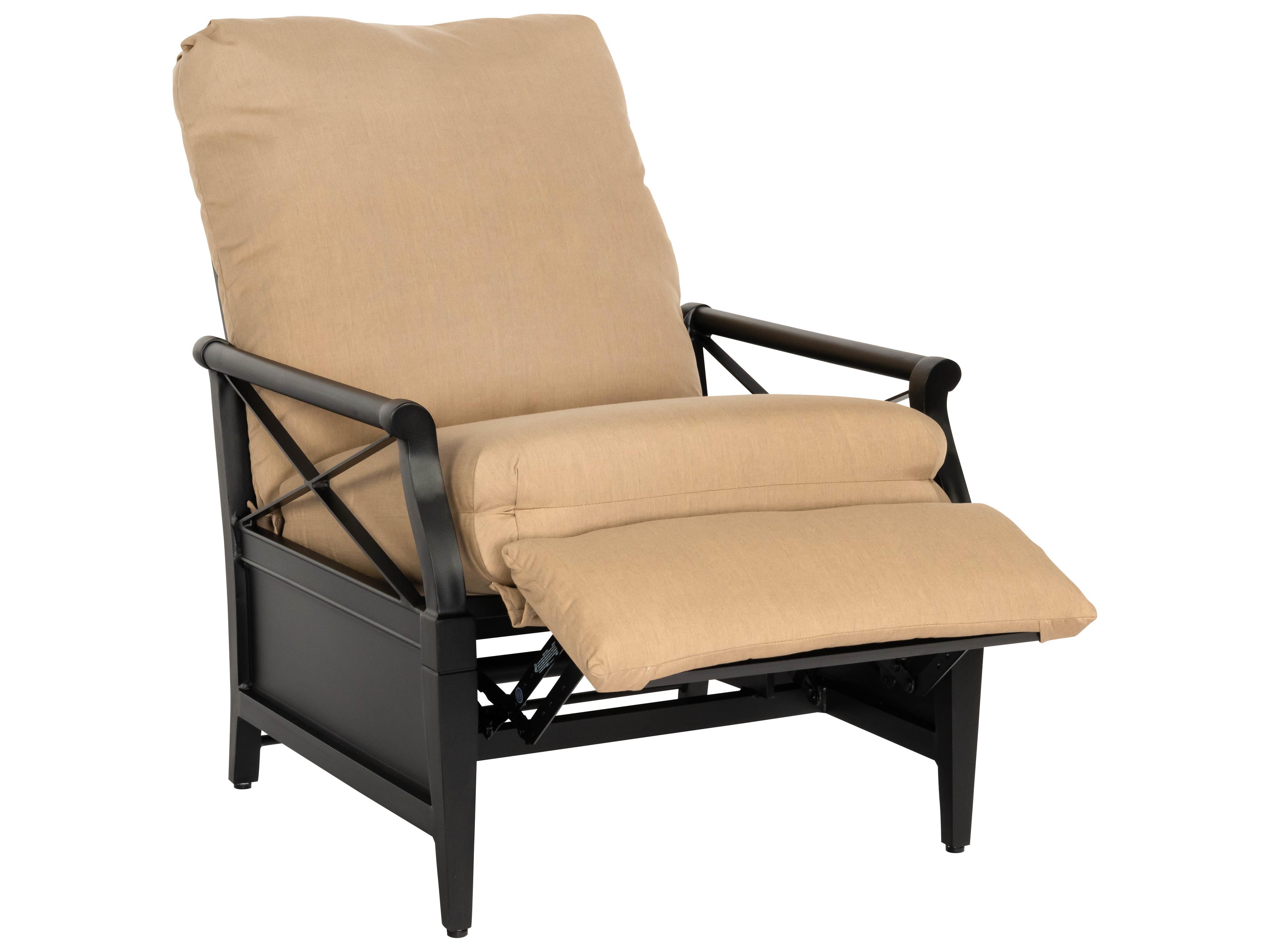 Woodard Andover Cushion Aluminum Recliner Outdoor Lounge Chair