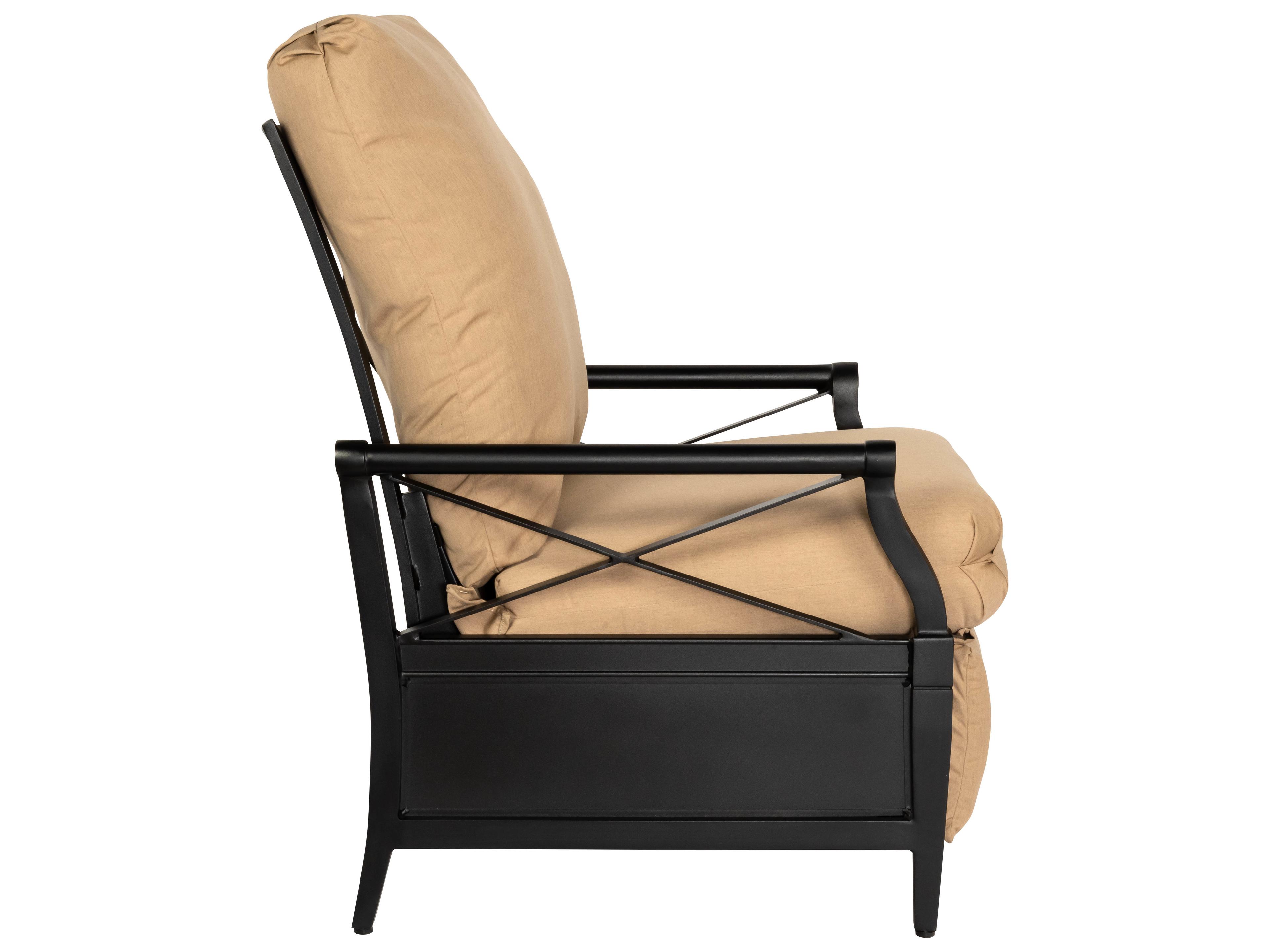 Woodard Andover Cushion Aluminum Recliner Outdoor Lounge Chair