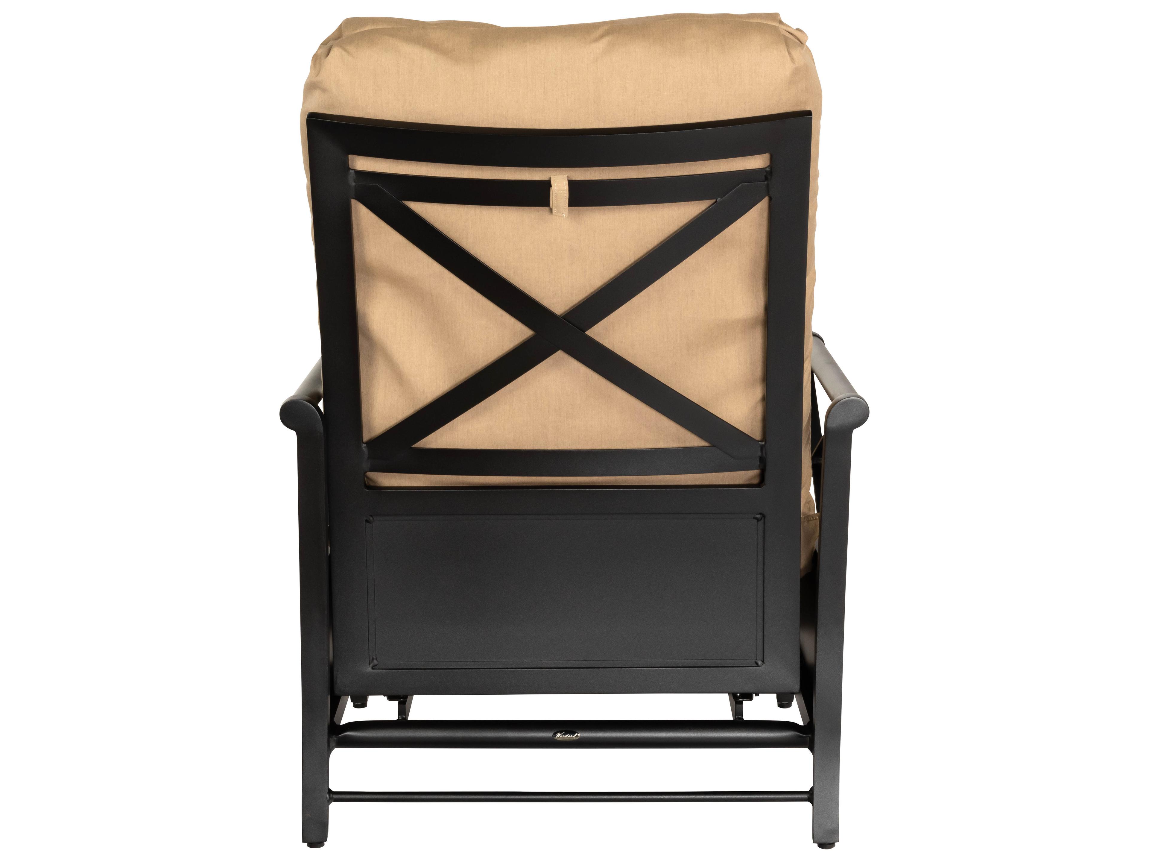 Woodard Andover Cushion Aluminum Recliner Outdoor Lounge Chair