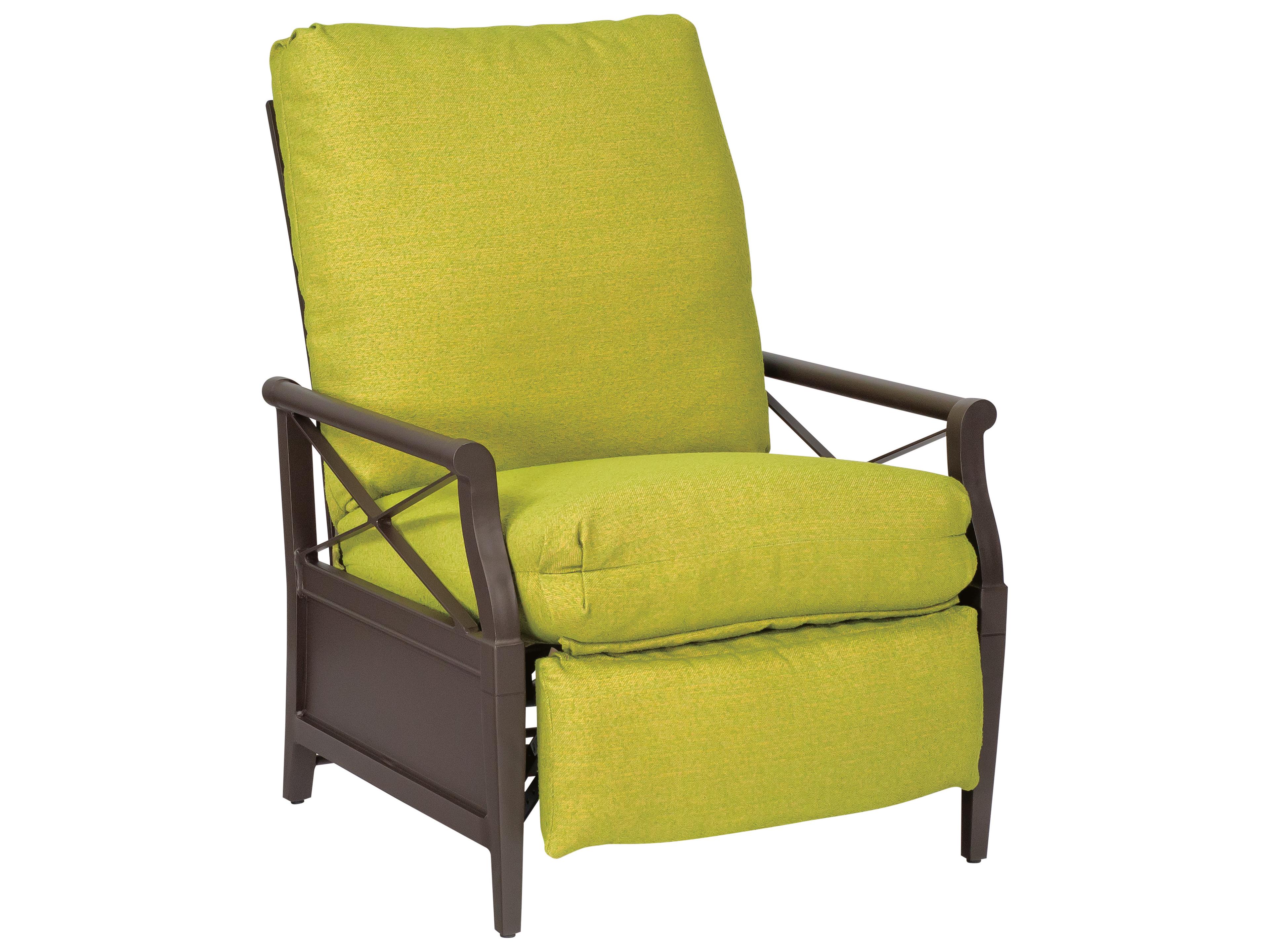 Woodard Andover Cushion Aluminum Recliner Outdoor Lounge Chair