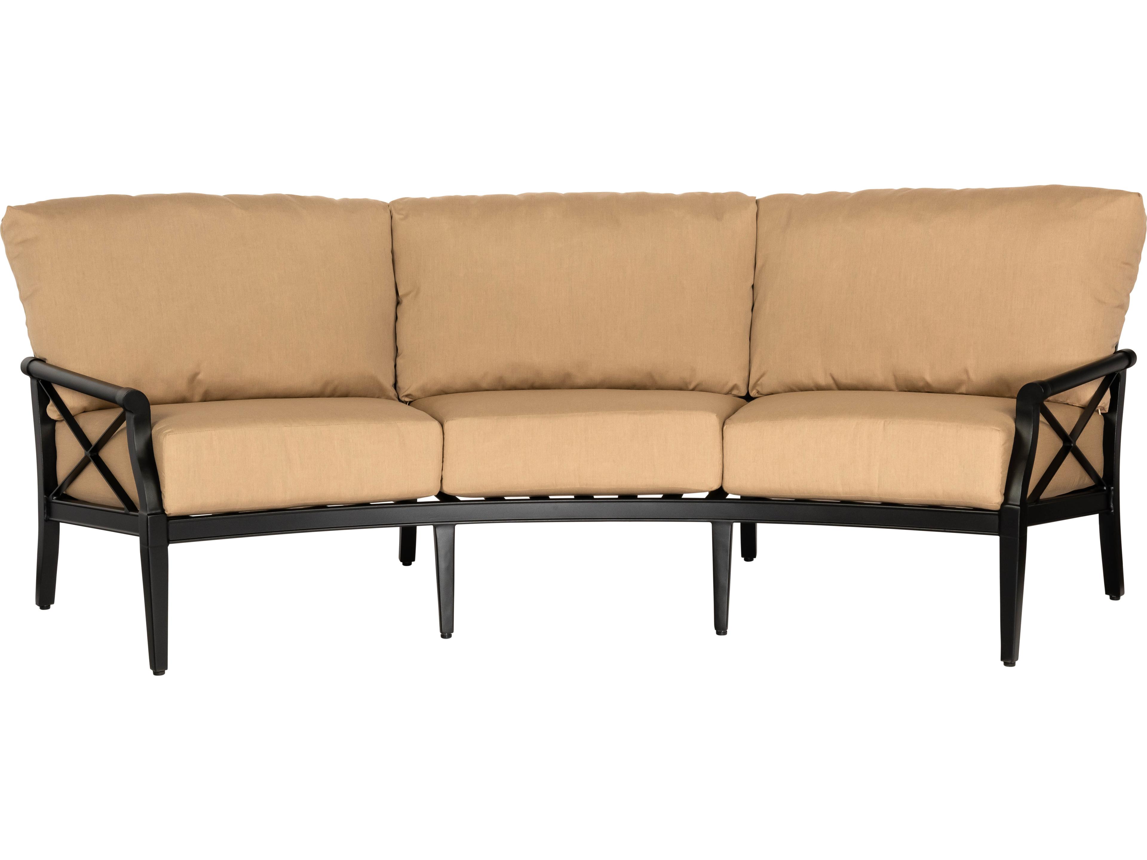 Woodard Andover Cushion Aluminum Crescent Patio Sofa