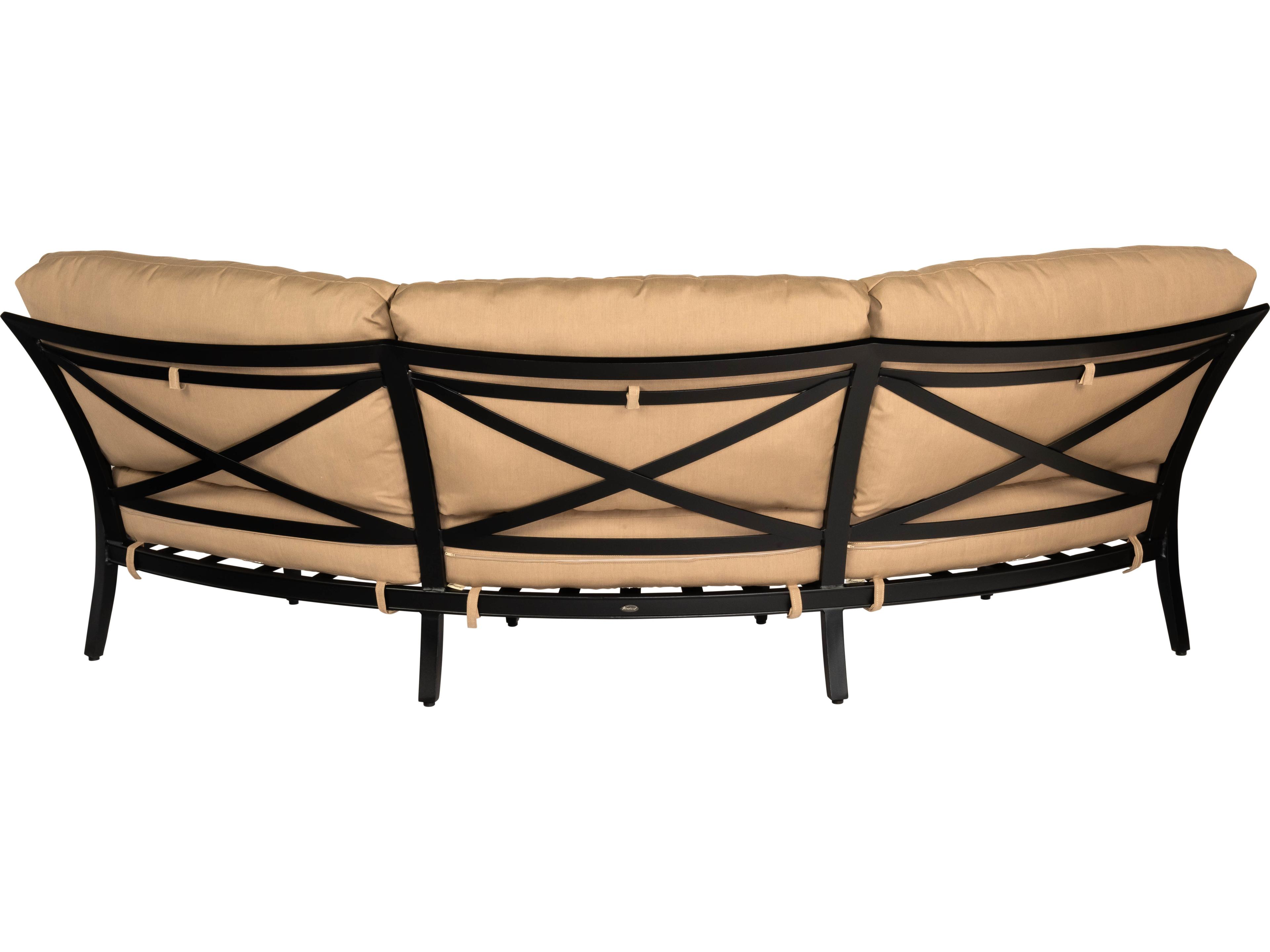 Woodard Andover Cushion Aluminum Crescent Patio Sofa