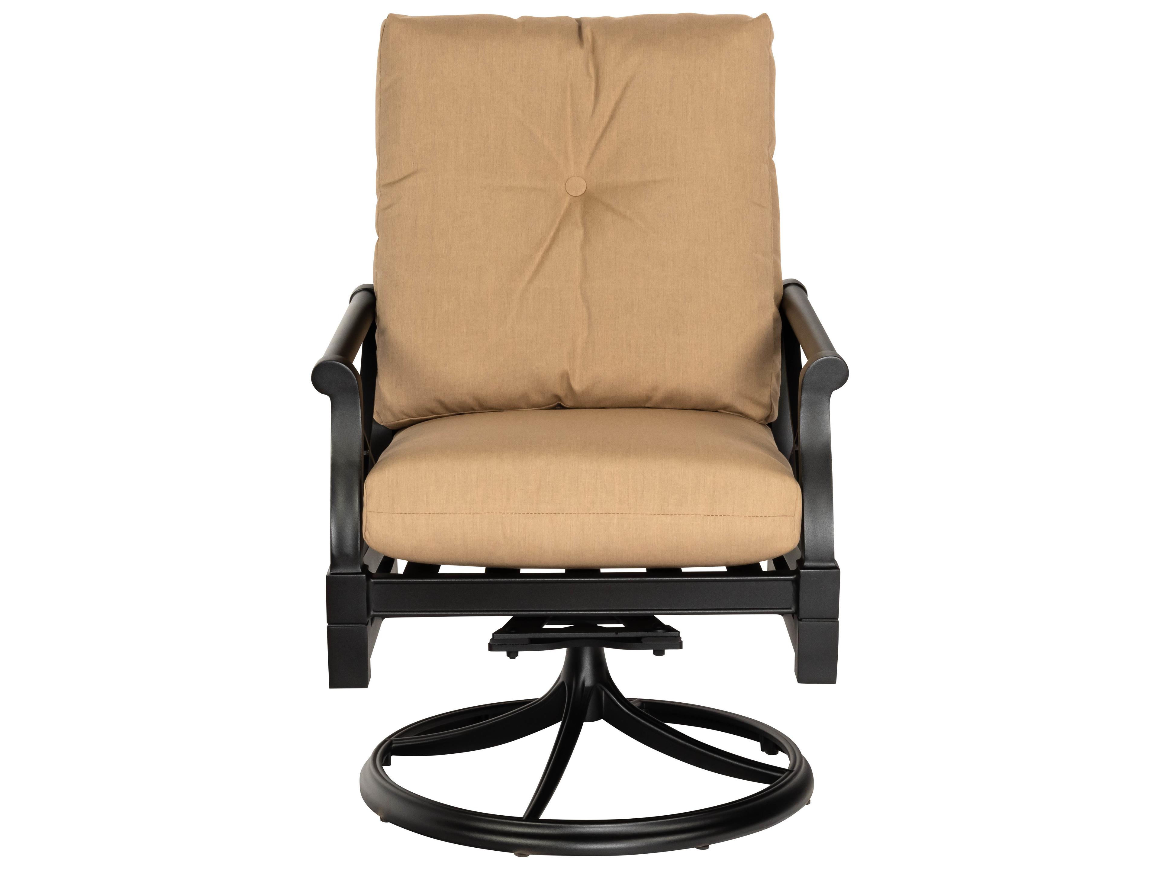 Woodard Andover Cushion Aluminum Swivel Rocker Patio Dining Arm Chair