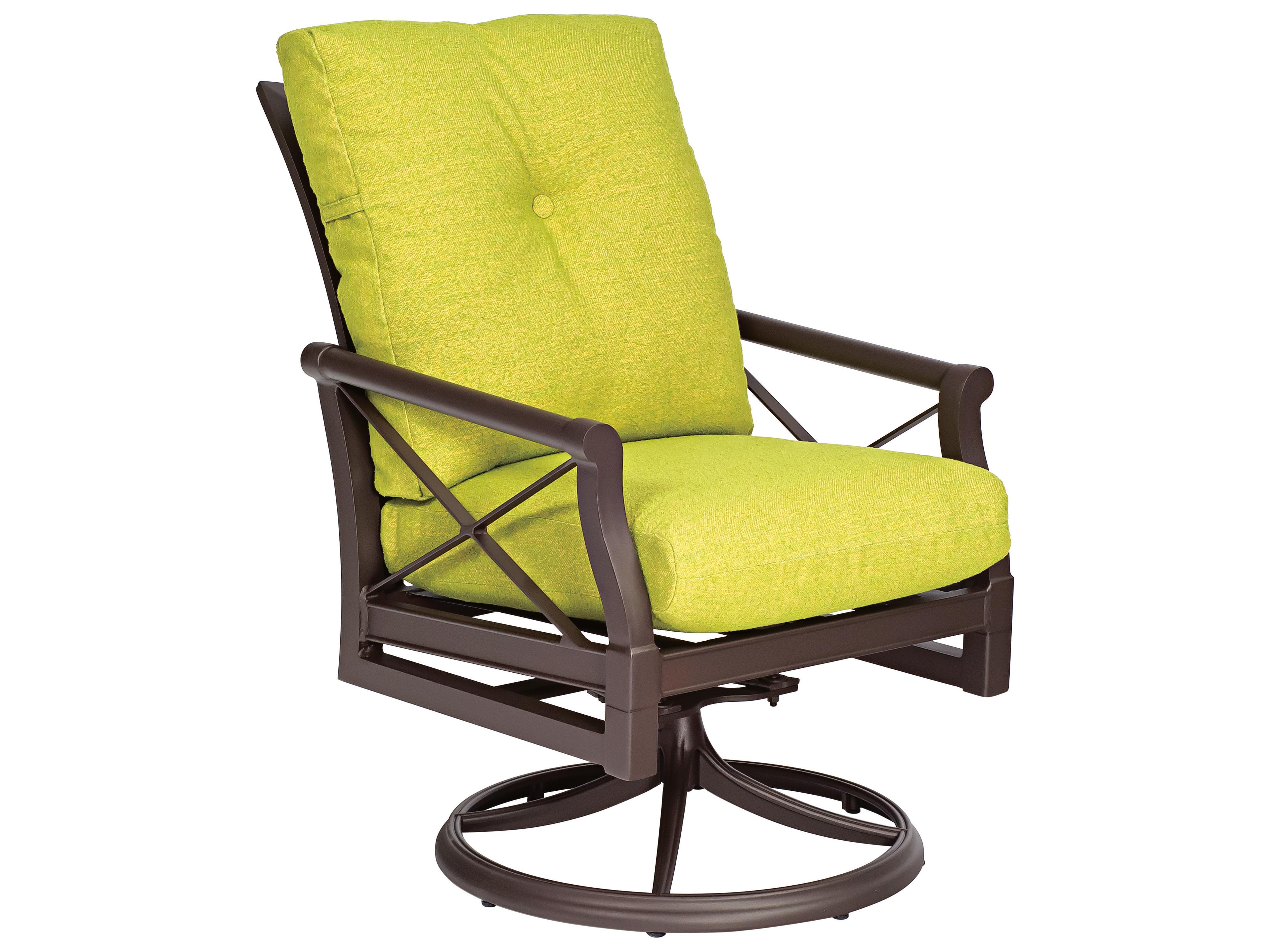 Woodard Andover Cushion Aluminum Swivel Rocker Patio Dining Arm Chair