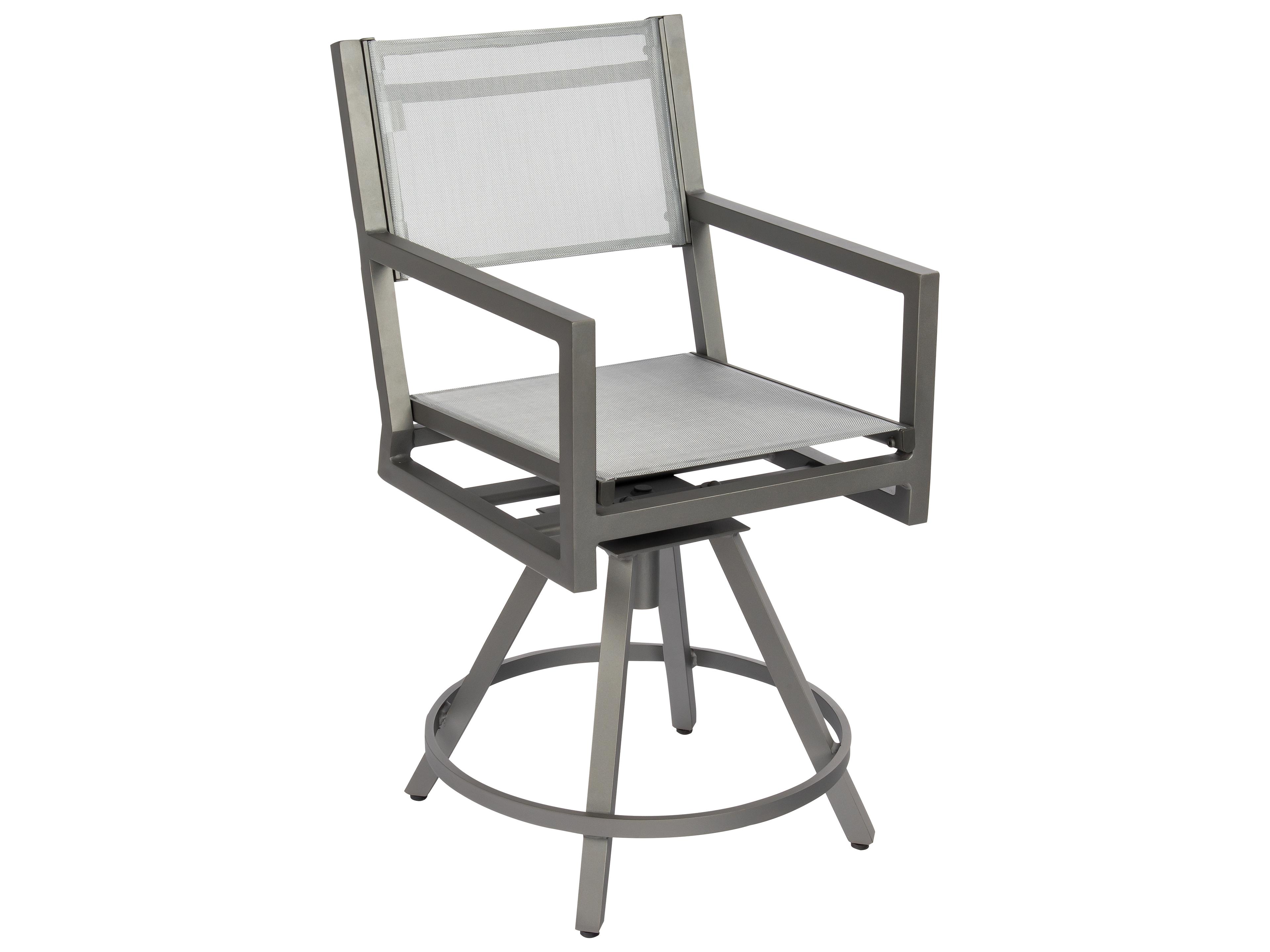 Palm Coast Sling Aluminum Swivel Outdoor Counter Stool