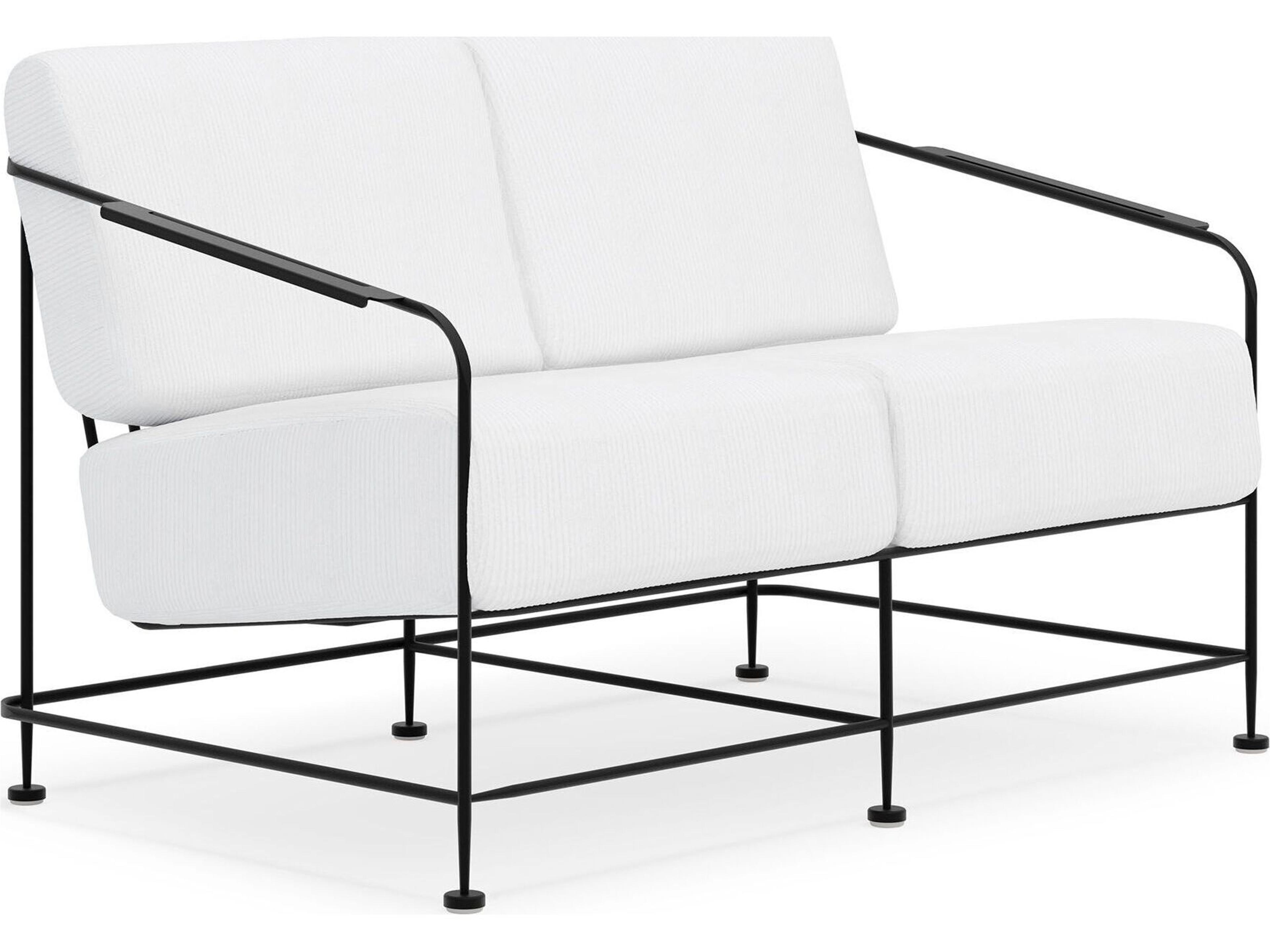 Reed Wrought Iron Cushion Loveseat