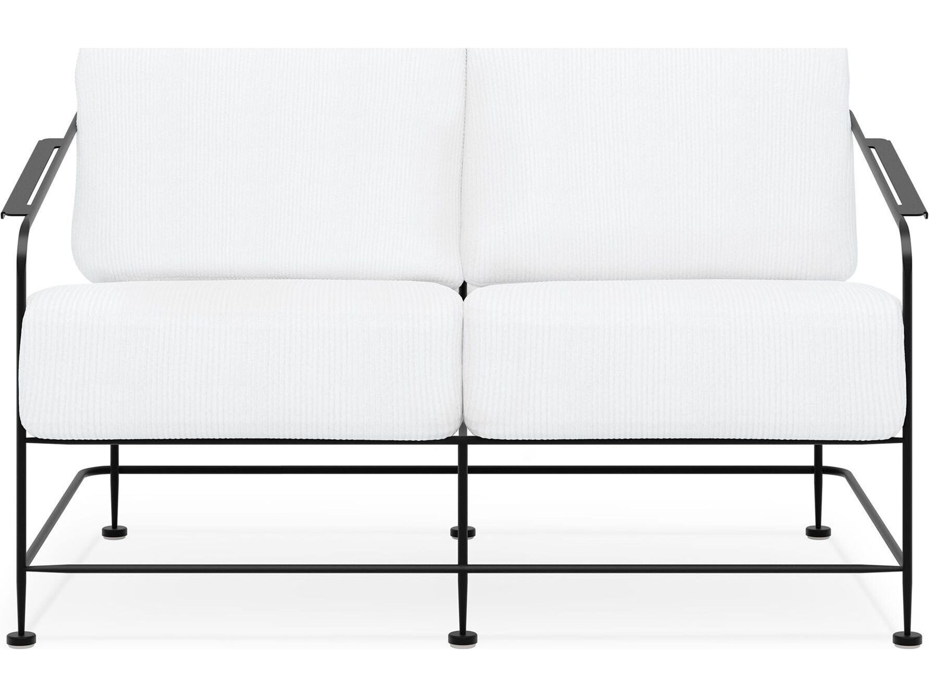 Woodard Reed Wrought Iron Cushion Loveseat