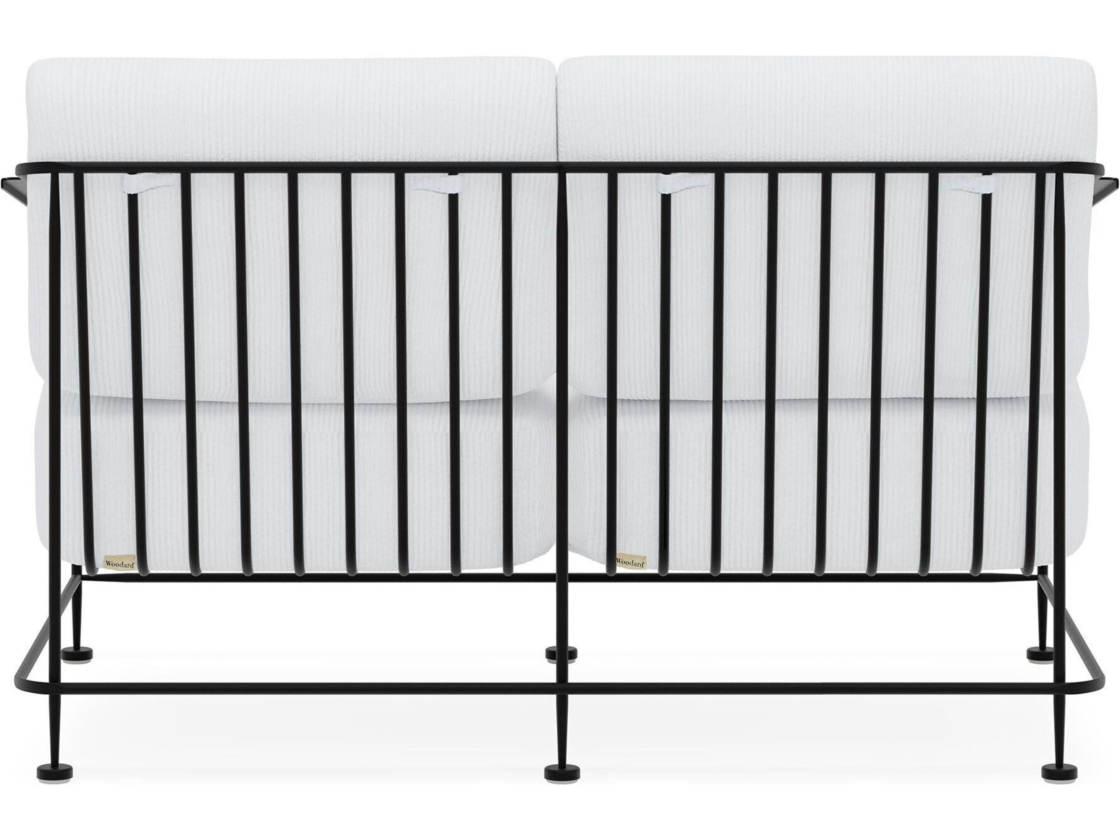 Woodard Reed Wrought Iron Cushion Loveseat