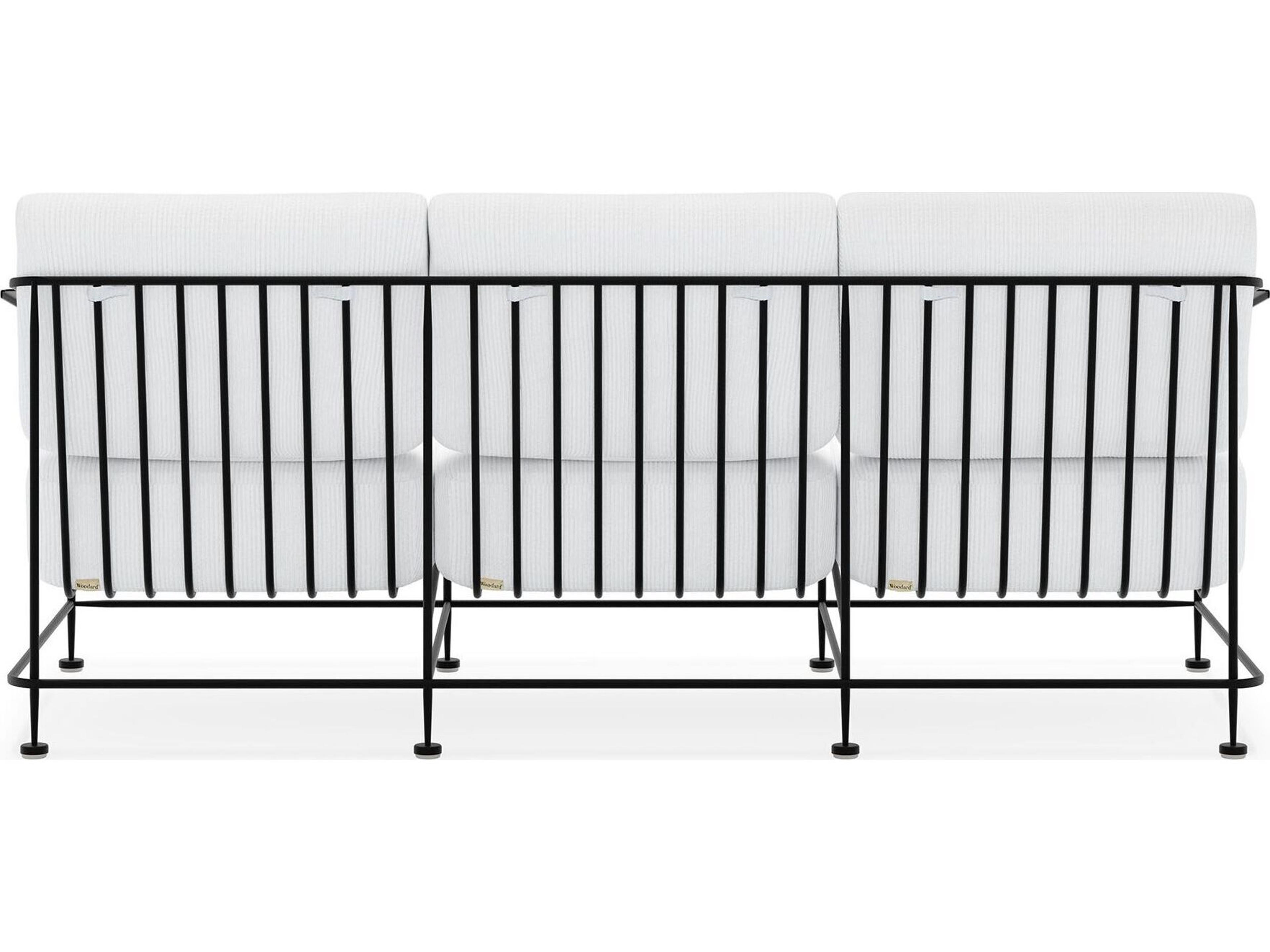 Woodard Reed Wrought Iron Cushion Sofa