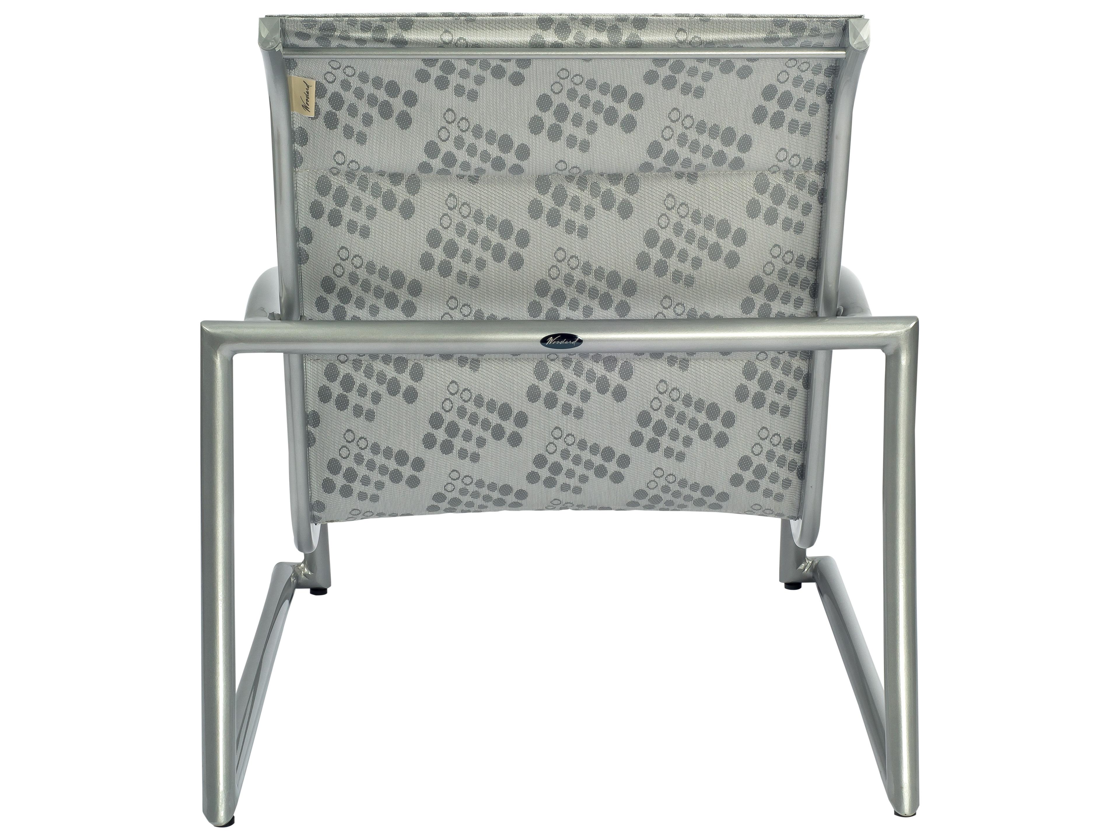 Woodard Tribeca Padded Sling Aluminum Stackable Sand Outdoor Patio Lounge Chair