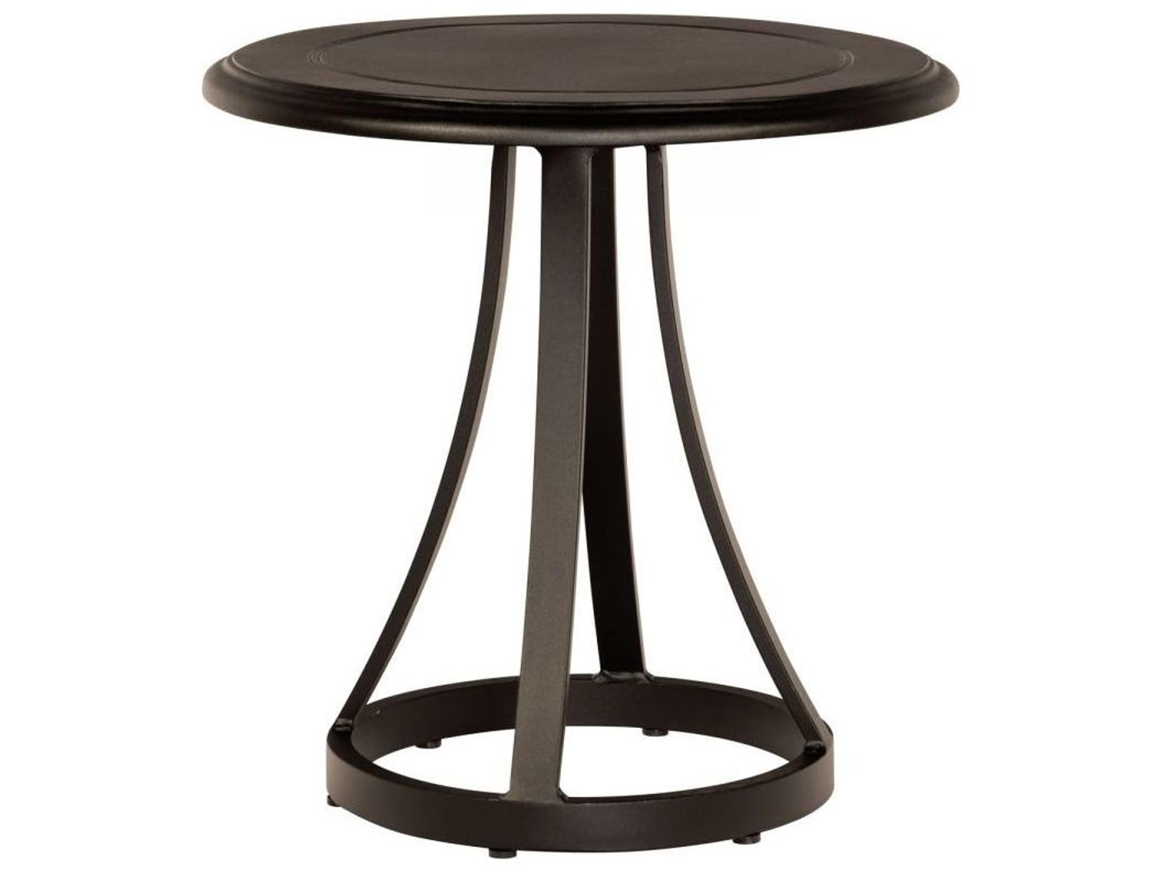 Solid Cast Aluminum Round Outdoor Patio End Table