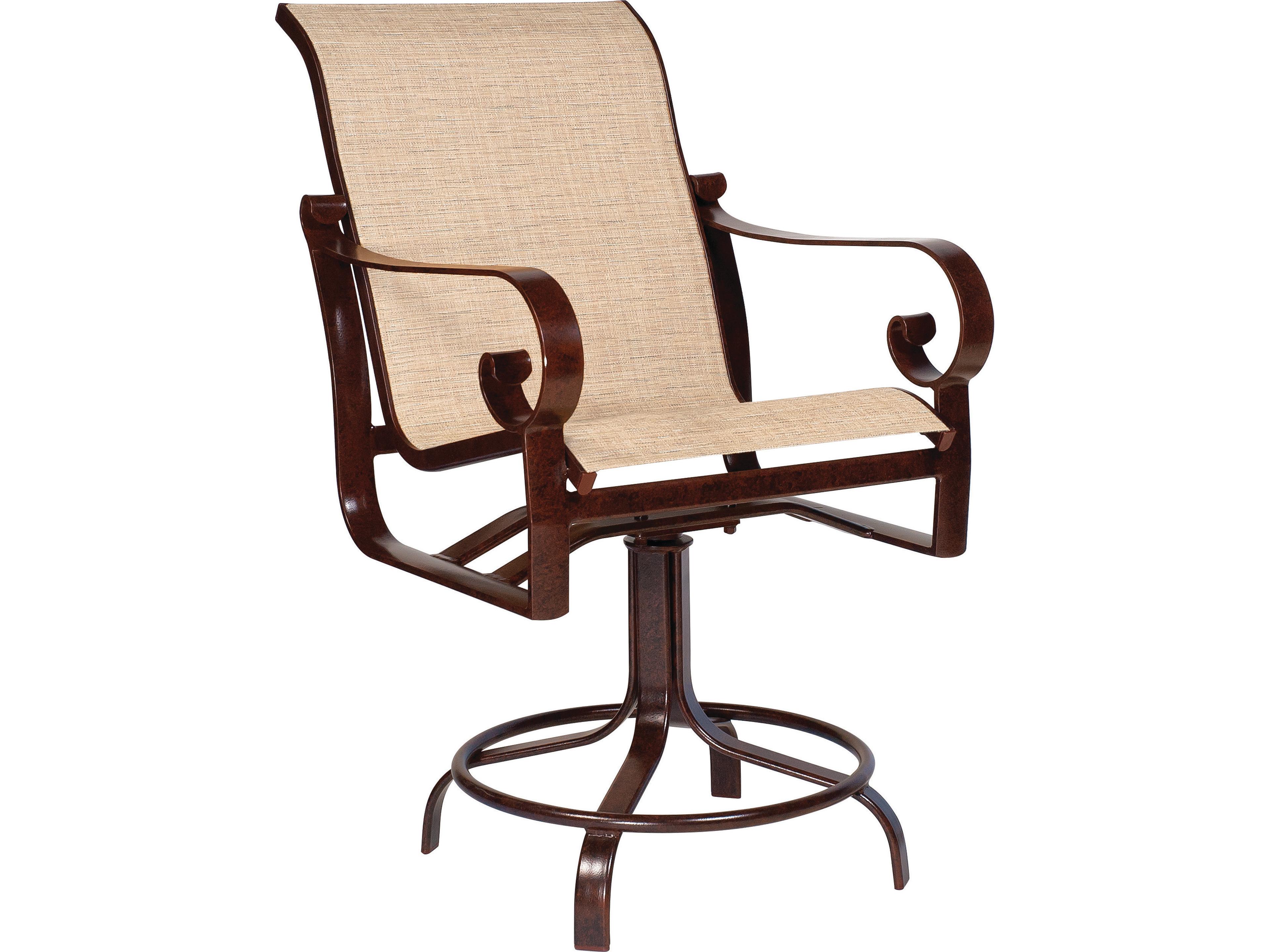 Belden Sling Aluminum Swivel Outdoor Patio Counter Stool