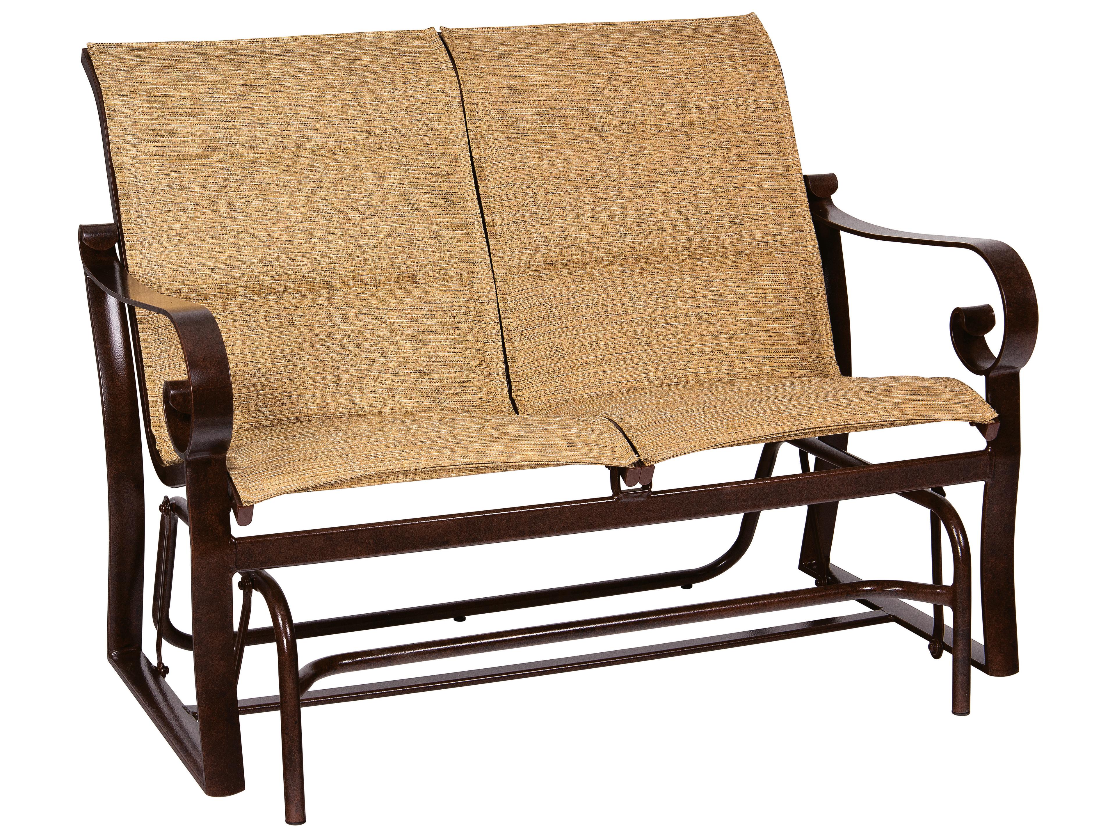Belden Padded Sling Aluminum Glider Outdoor Patio Loveseat