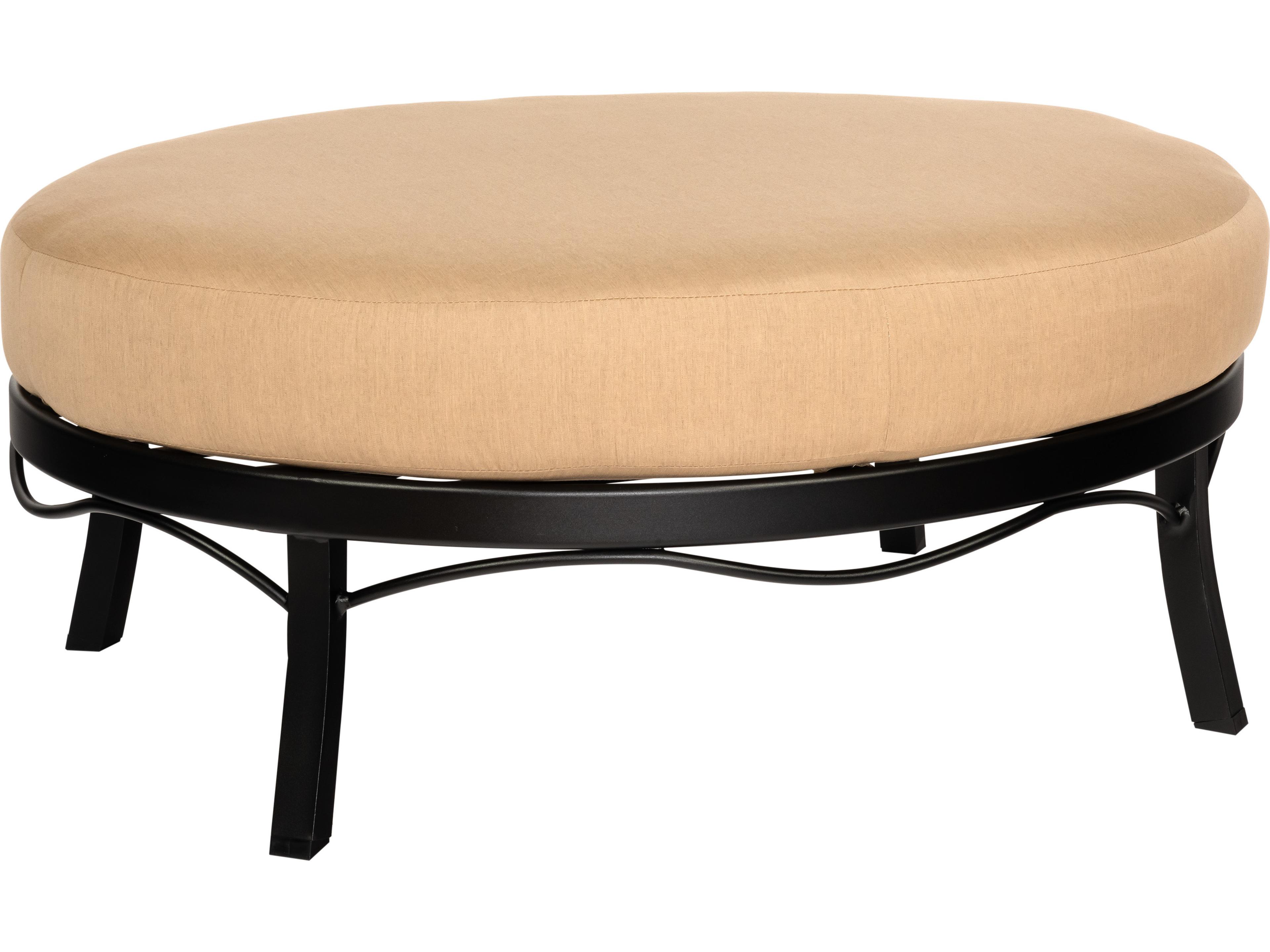 Woodard Cortland Cushion Aluminum Universal Oval Outdoor Patio Ottoman