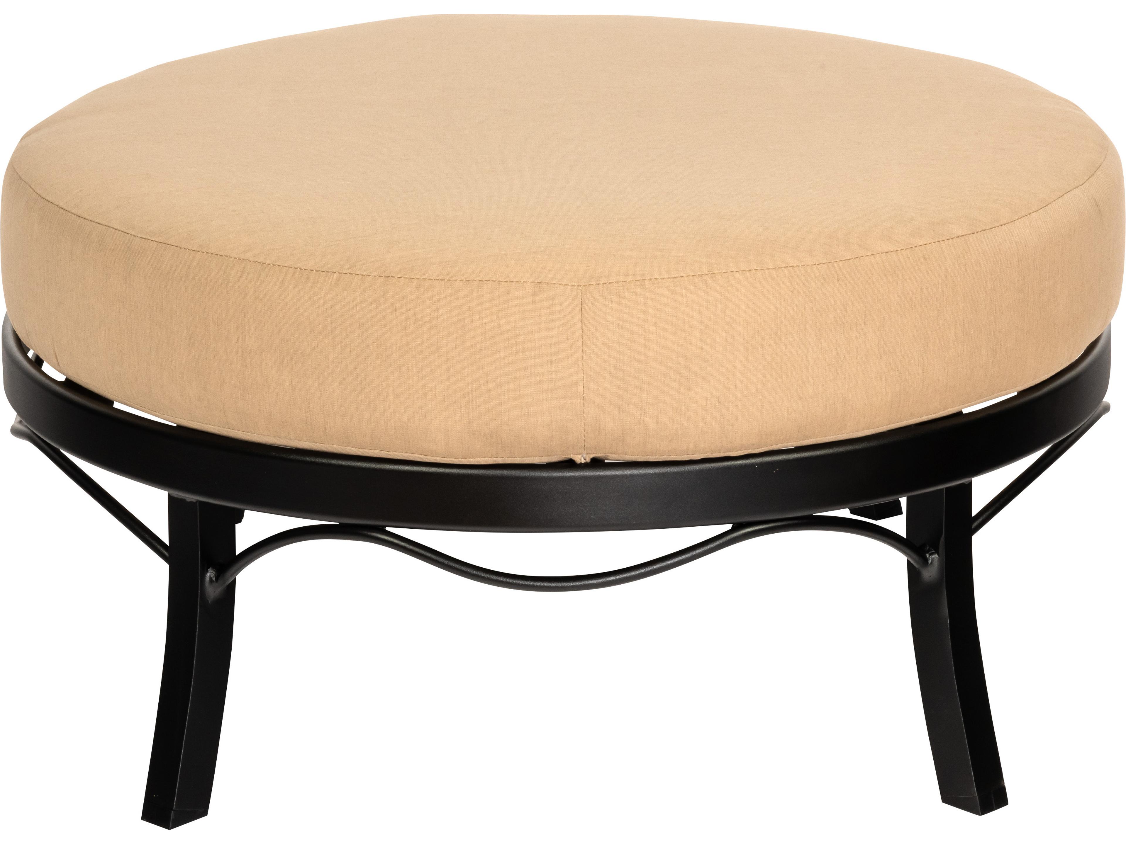 Woodard Cortland Cushion Aluminum Universal Oval Outdoor Patio Ottoman