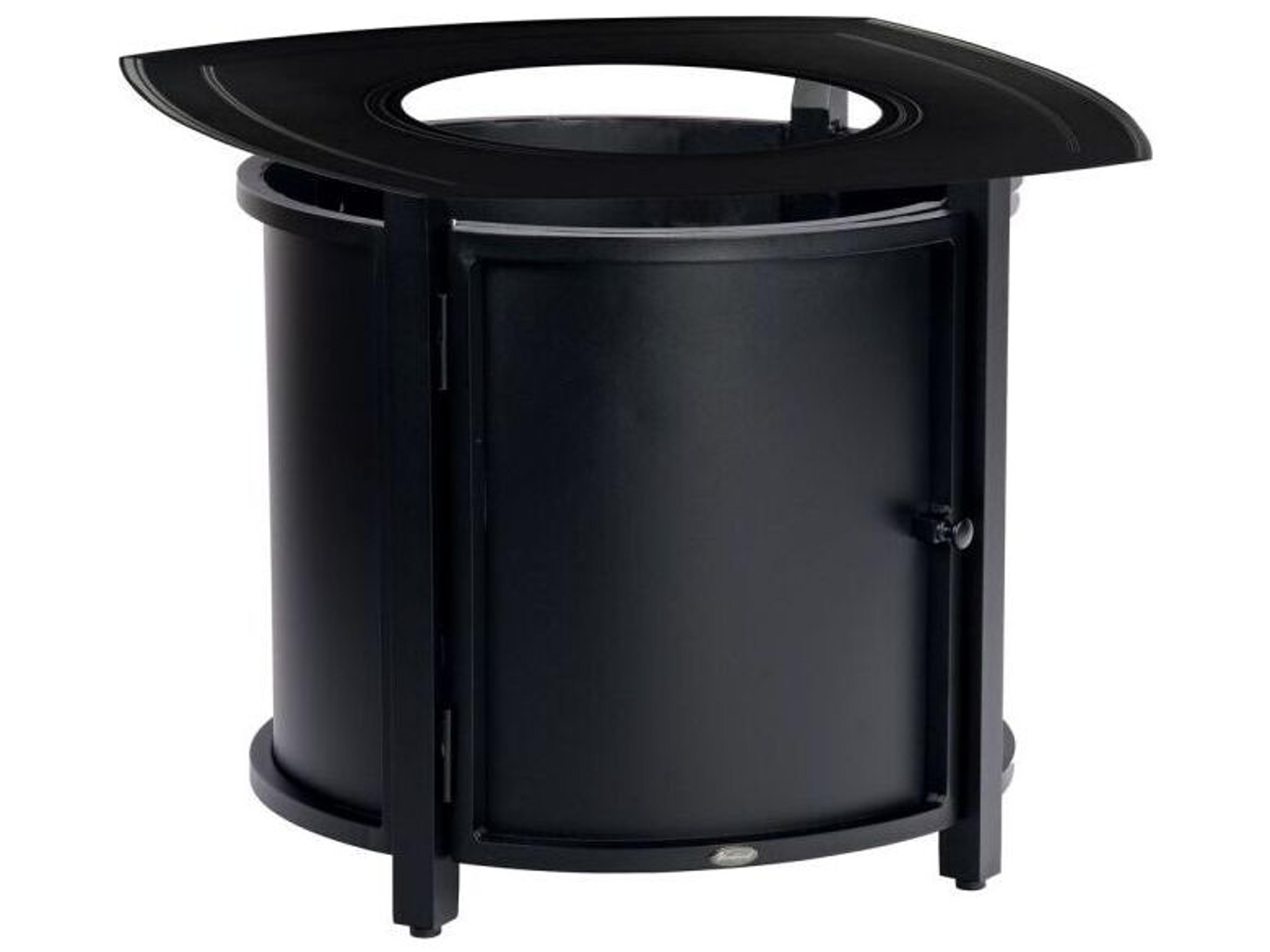 Solid Cast Aluminum Square Chat Height Outdoor Fire Pit Table