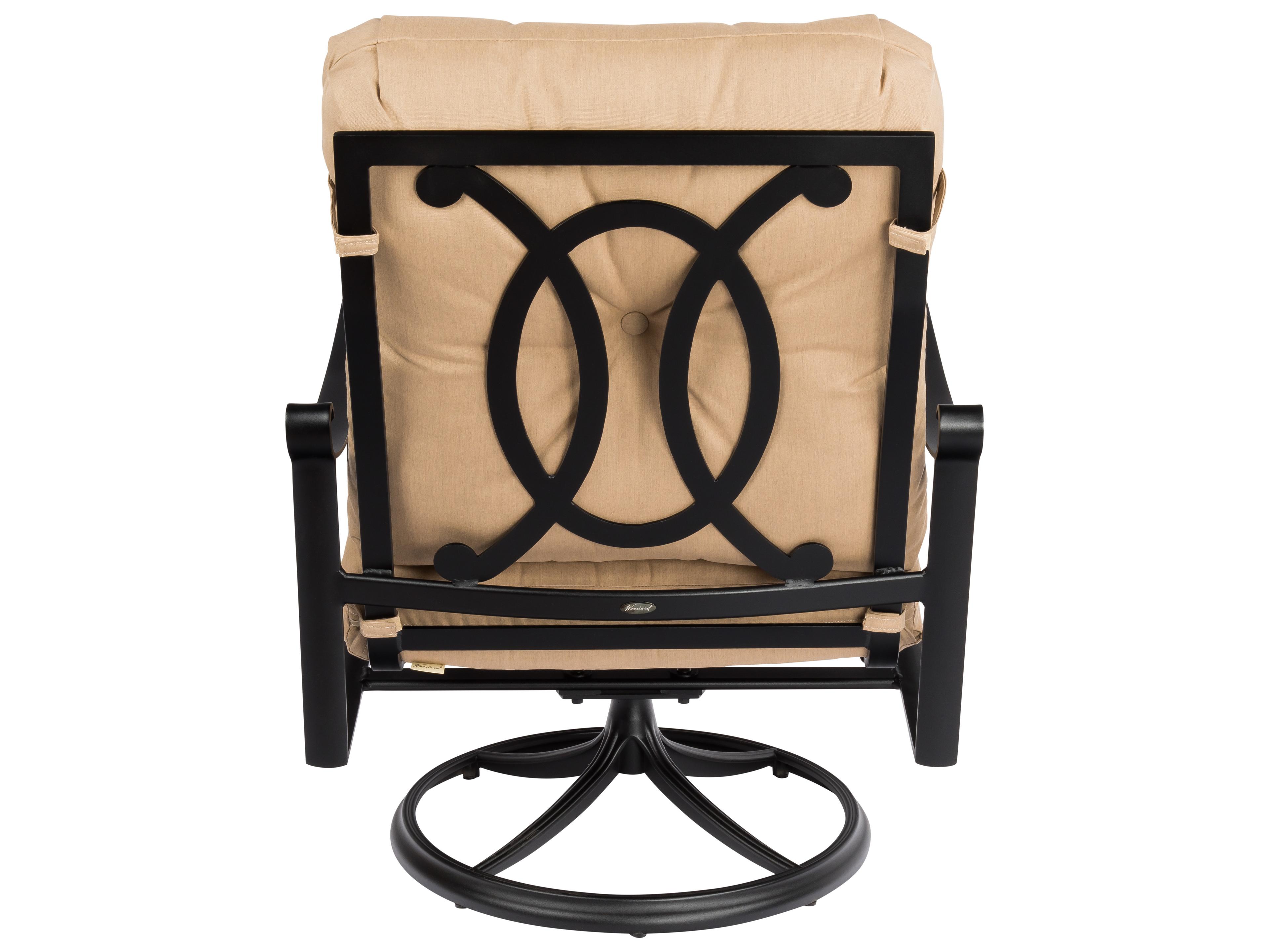 Woodard Belden Cushion Aluminum Big Mans Swivel Rocker Outdoor Patio Lounge Chair