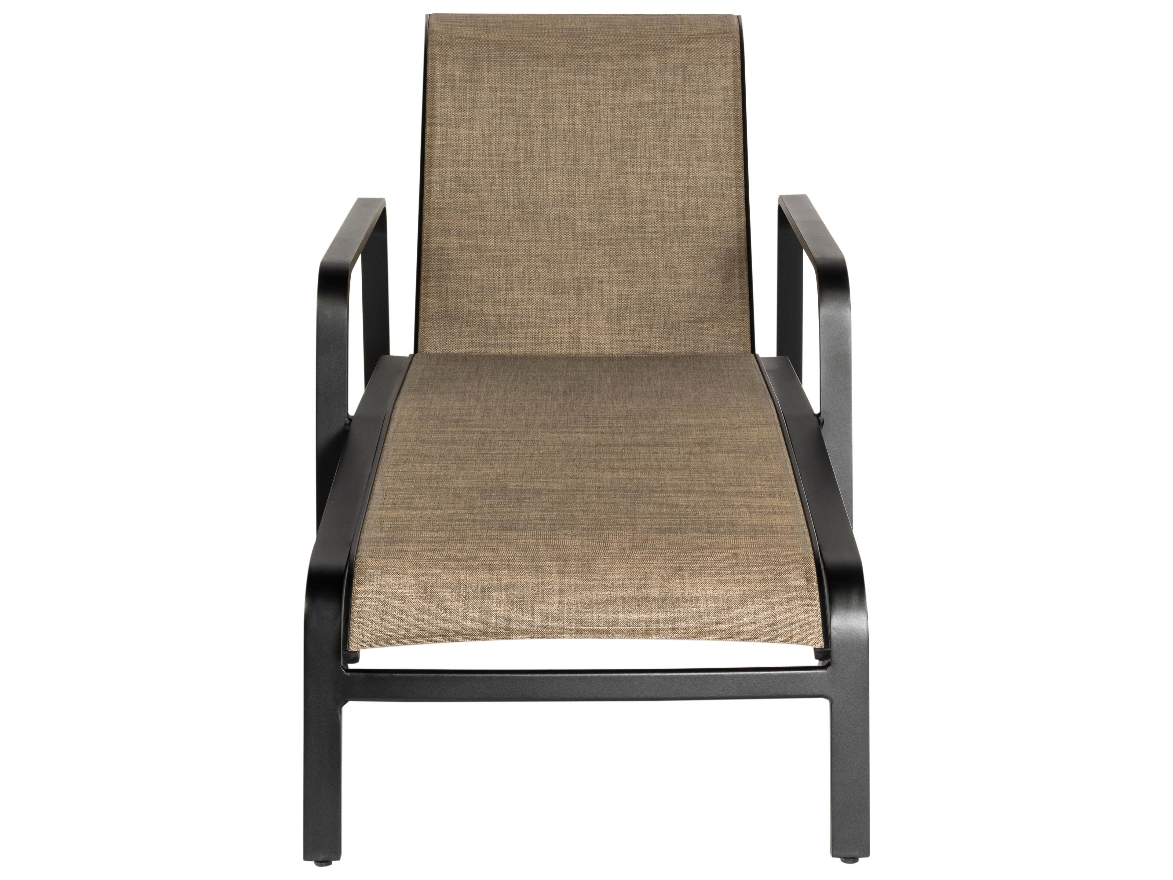 Woodard Landings Sling Aluminum Stackable Adjustable Outdoor Patio Chaise Lounge