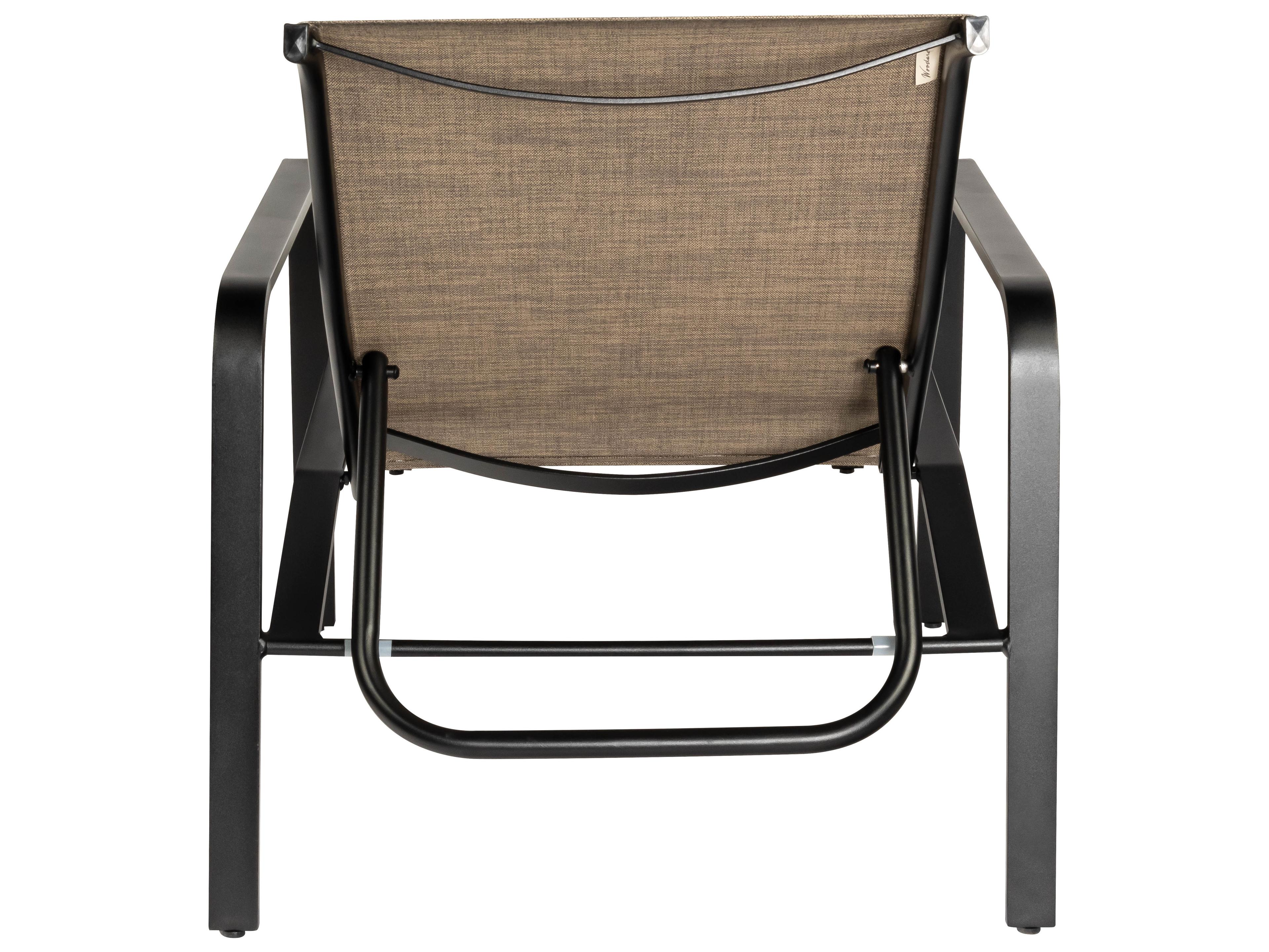 Woodard Landings Sling Aluminum Stackable Adjustable Outdoor Patio Chaise Lounge