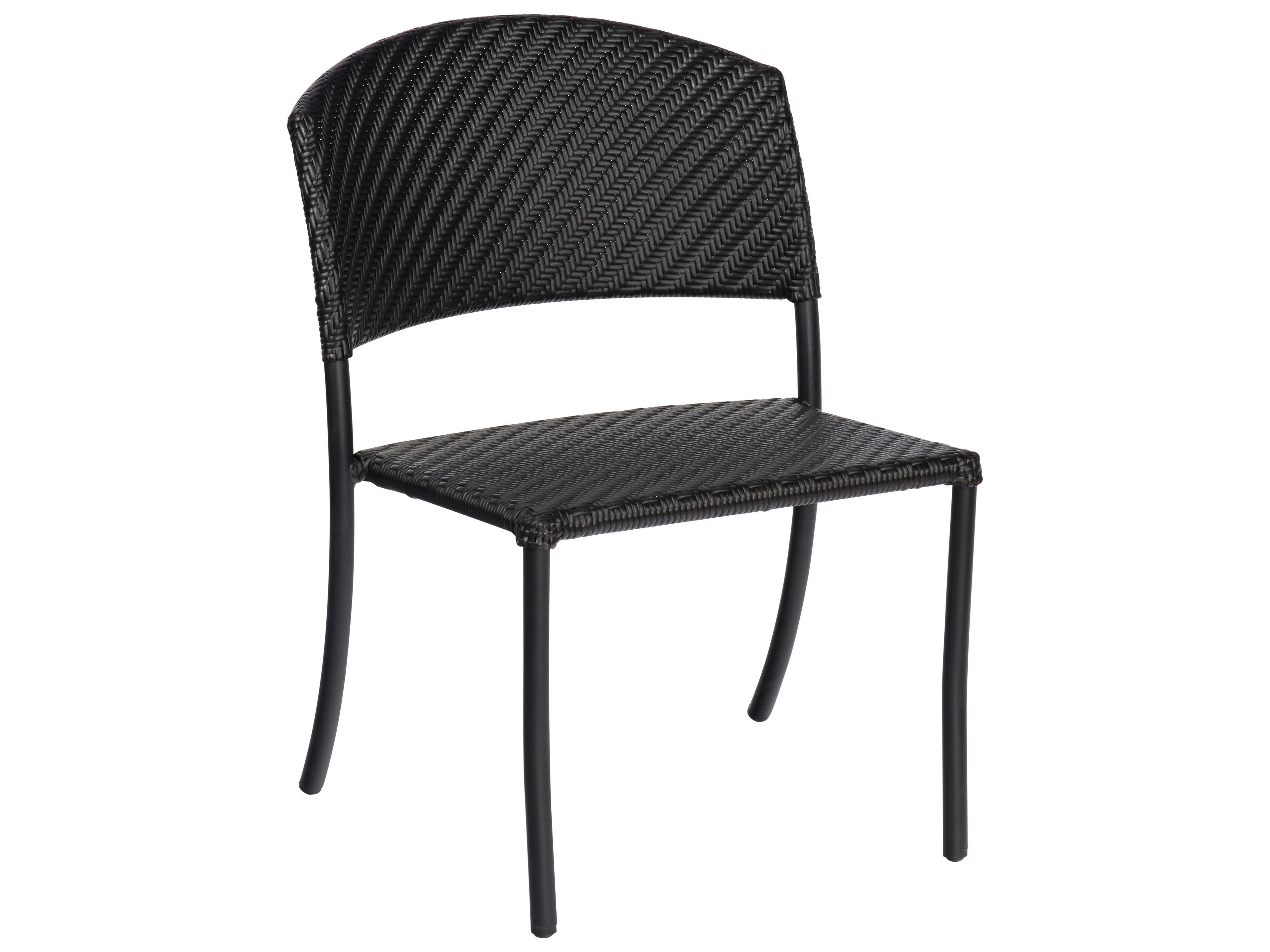 Whitecraft Barlow Wicker Outdoor Patio Dining Side Chair with Cushion