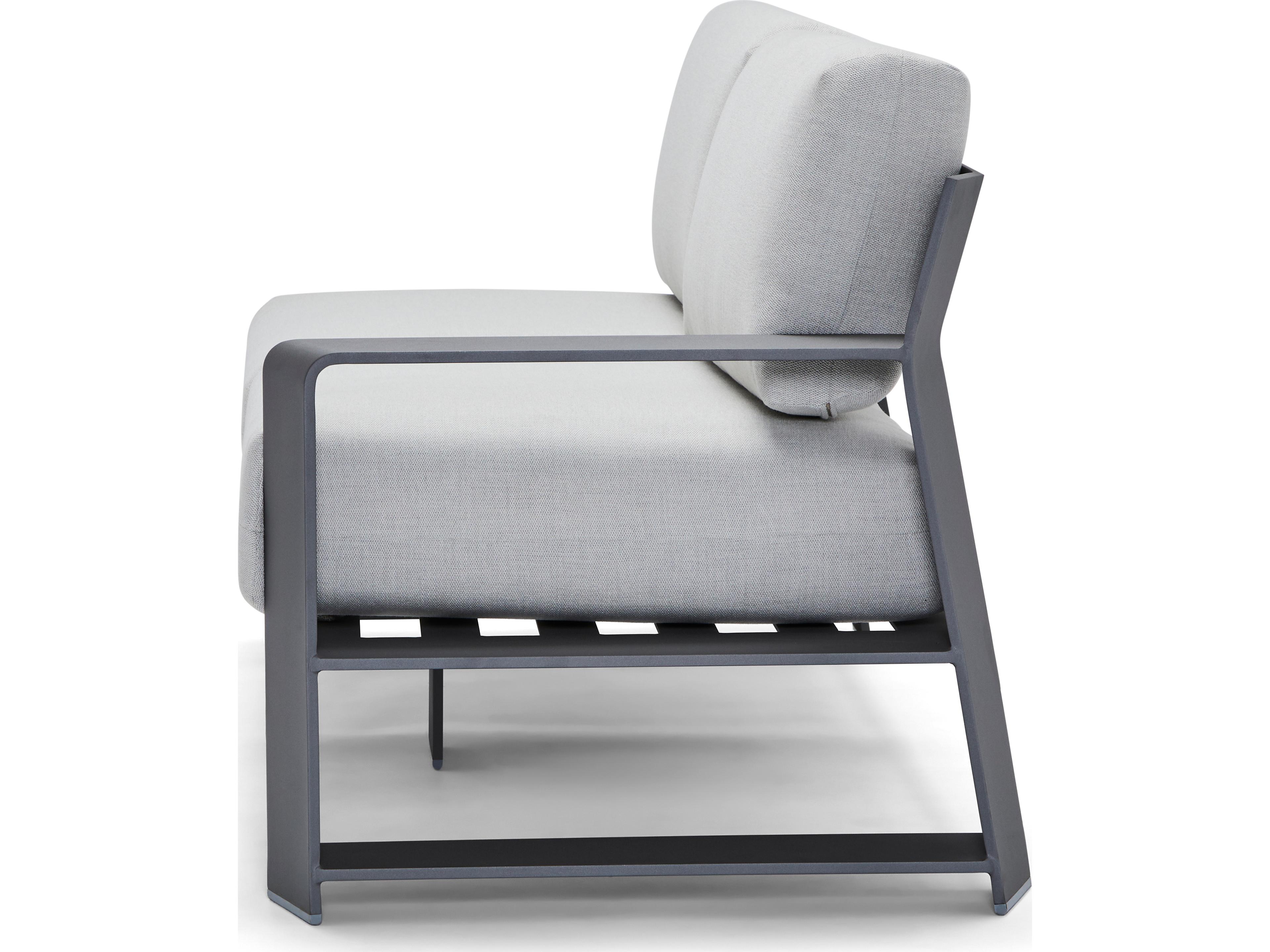 Woodard Gather Aluminum Right Arm Loveseat