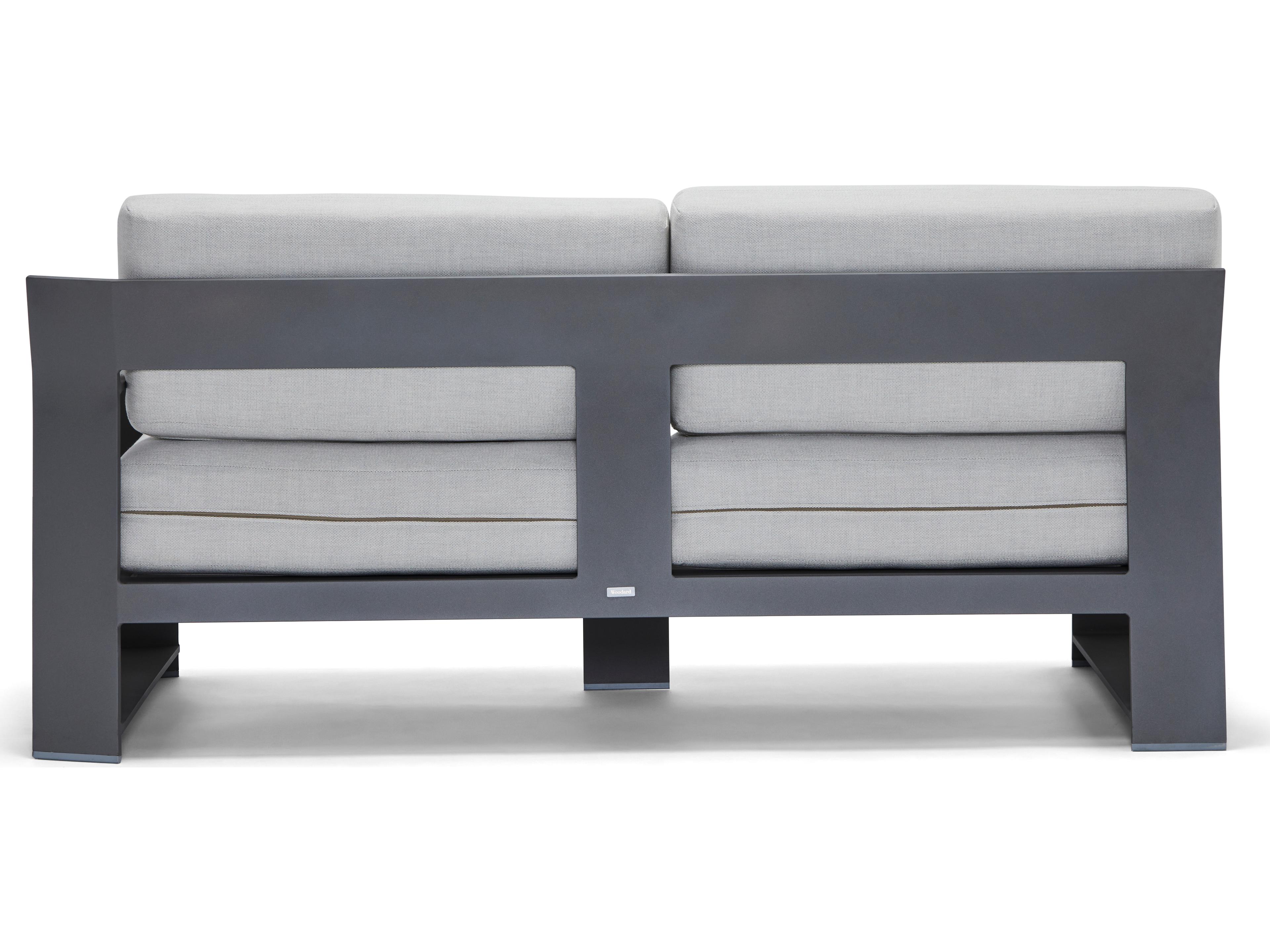 Woodard Gather Aluminum Right Arm Loveseat