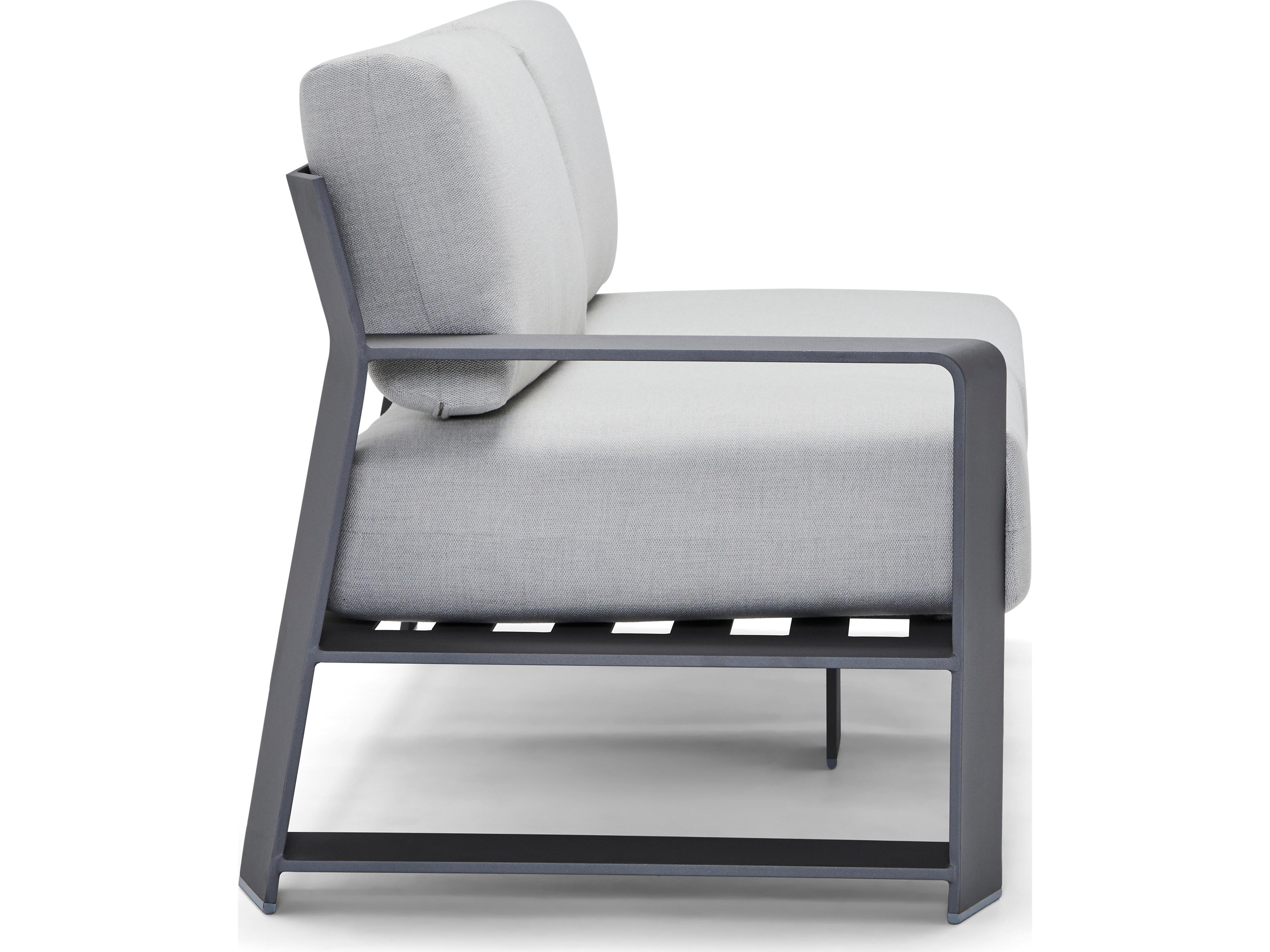 Woodard Gather Aluminum Left Arm Loveseat