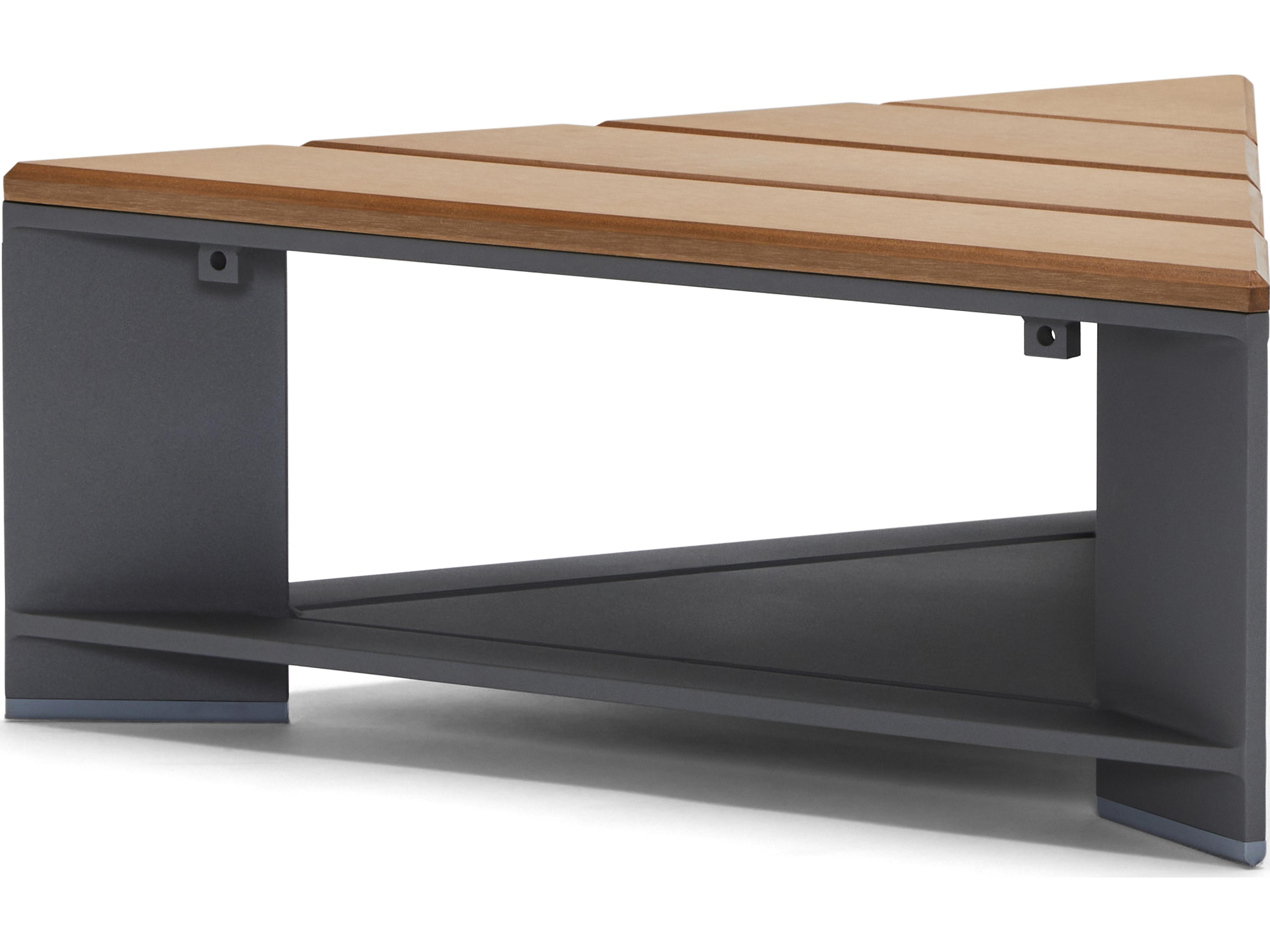 Woodard Gather Aluminum Triangle Patio Ottoman