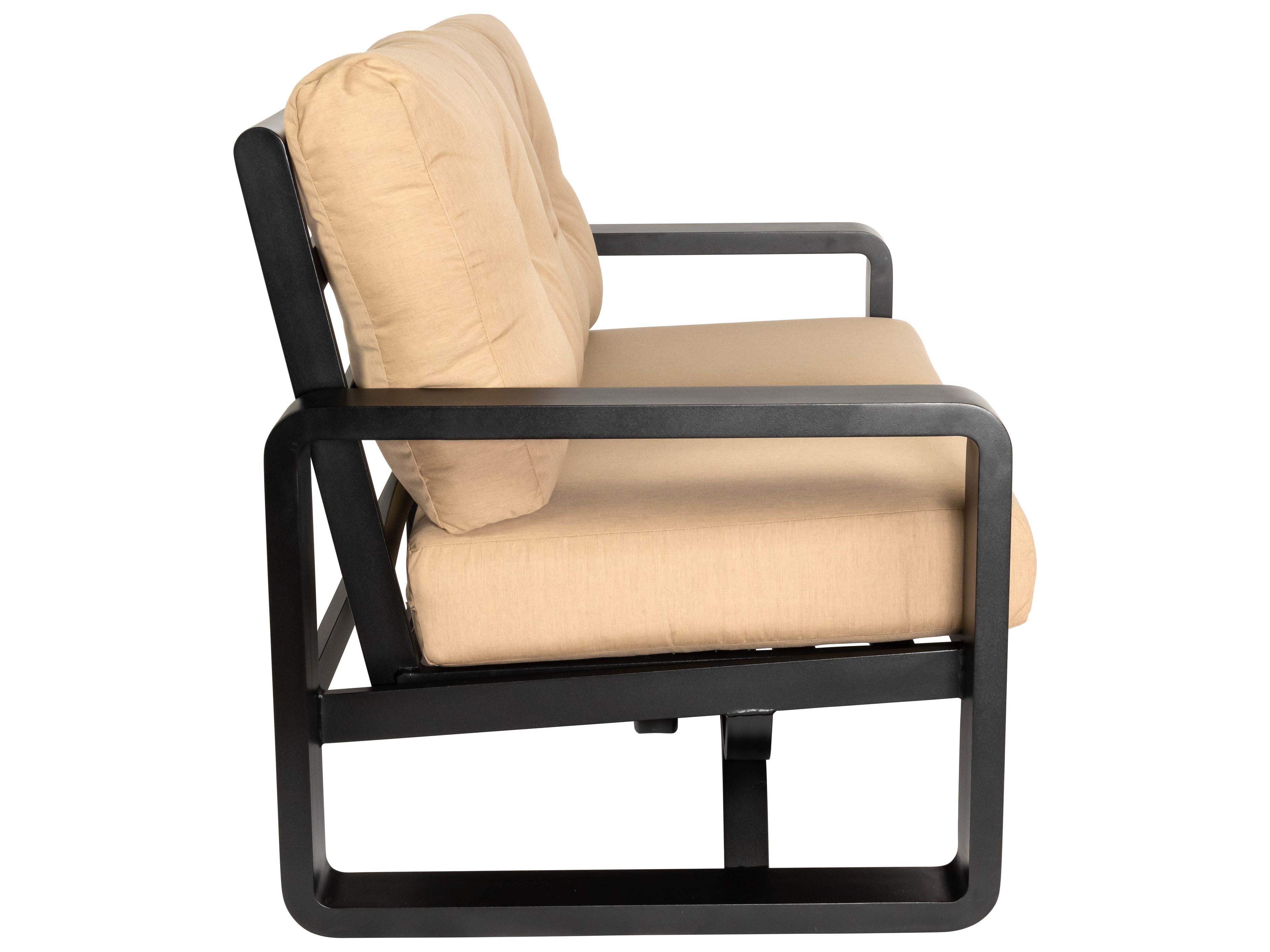 Woodard Vale Cushion Aluminum Dual Rocker Patio Loveseat