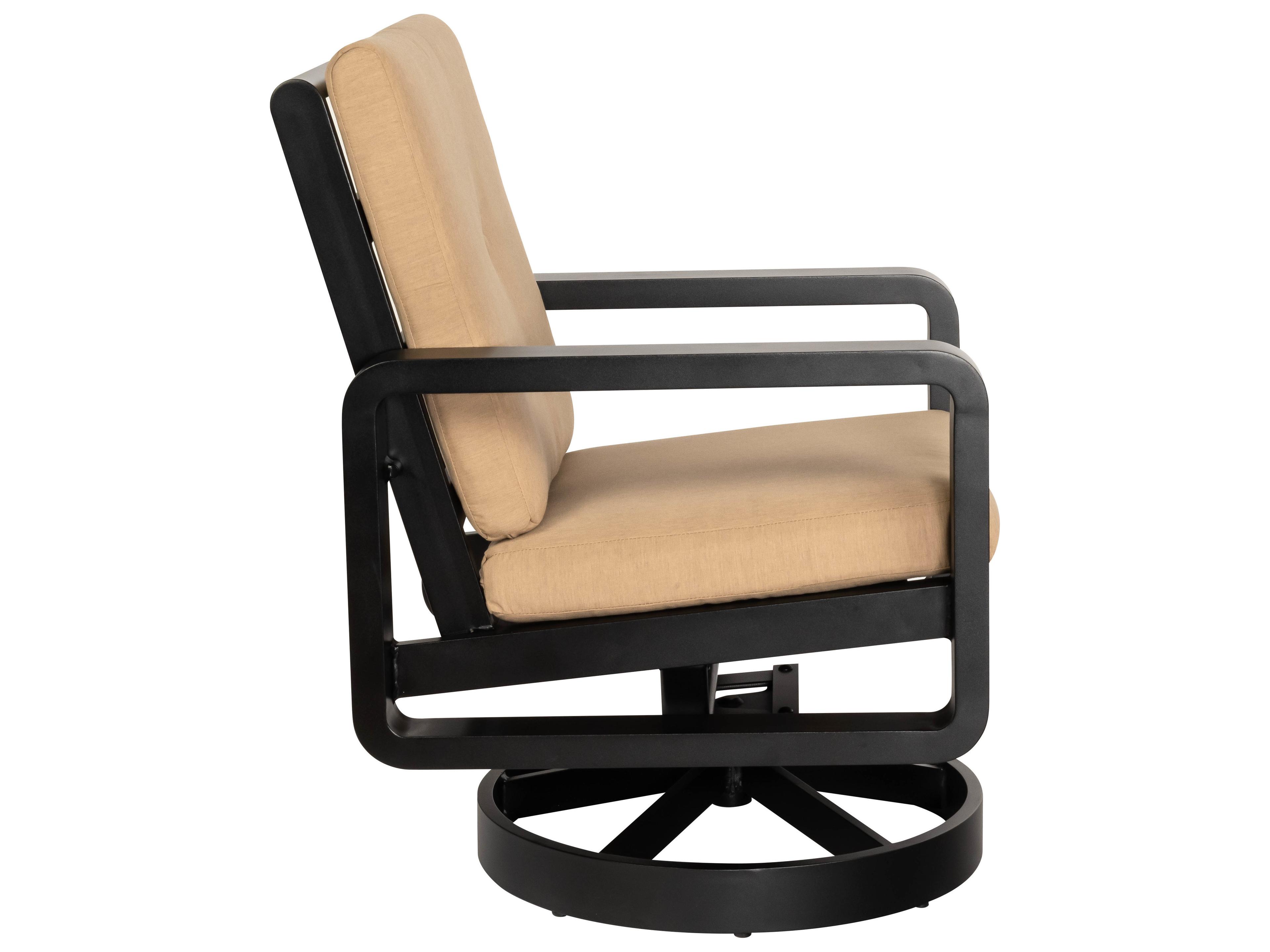 Woodard Vale Cushion Aluminum Swivel Rocker Outdoor Dining Arm Chair