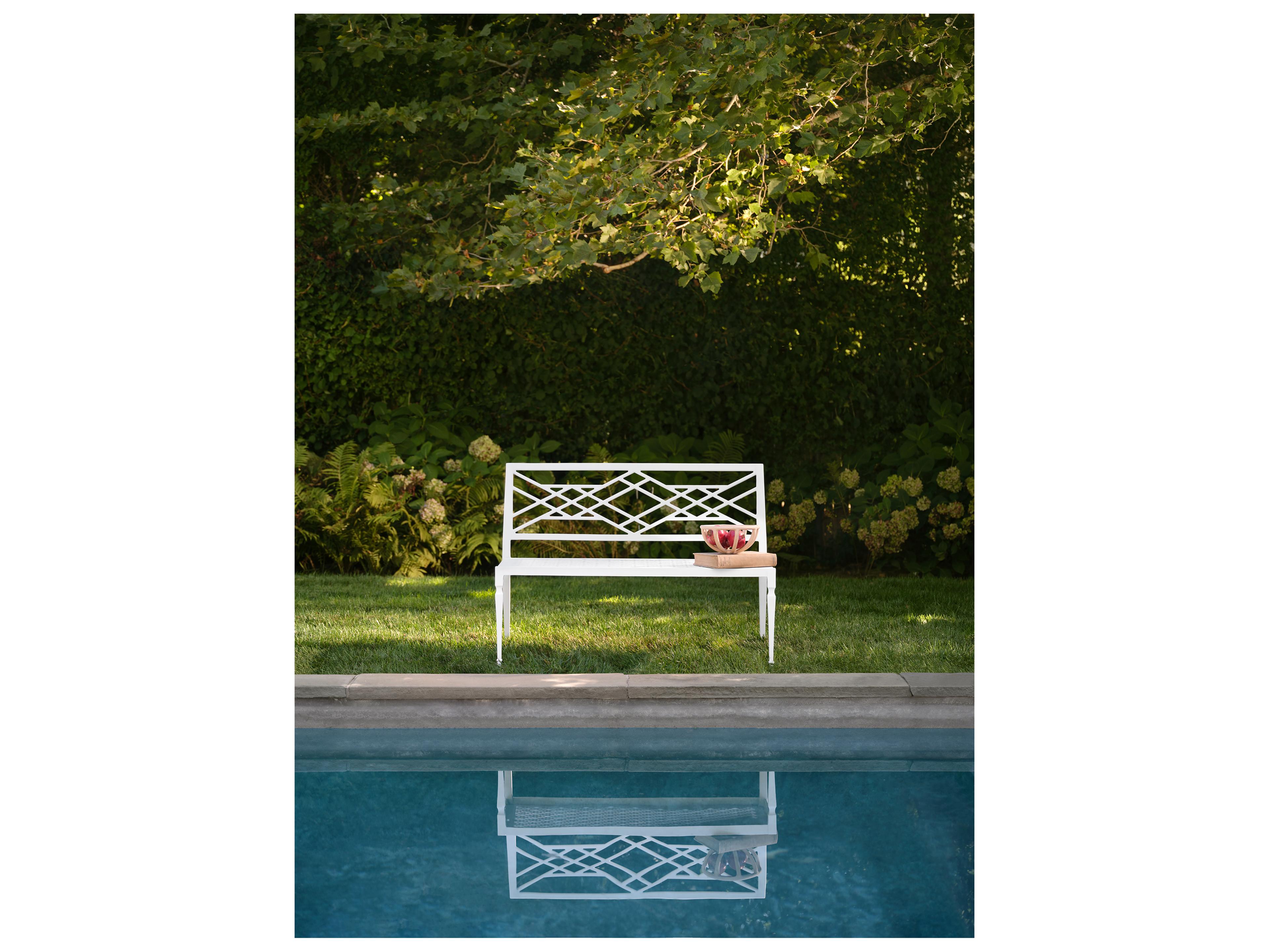 Woodard Alexa Hampton Tuoro Aluminum Outdoor Bench without Arms