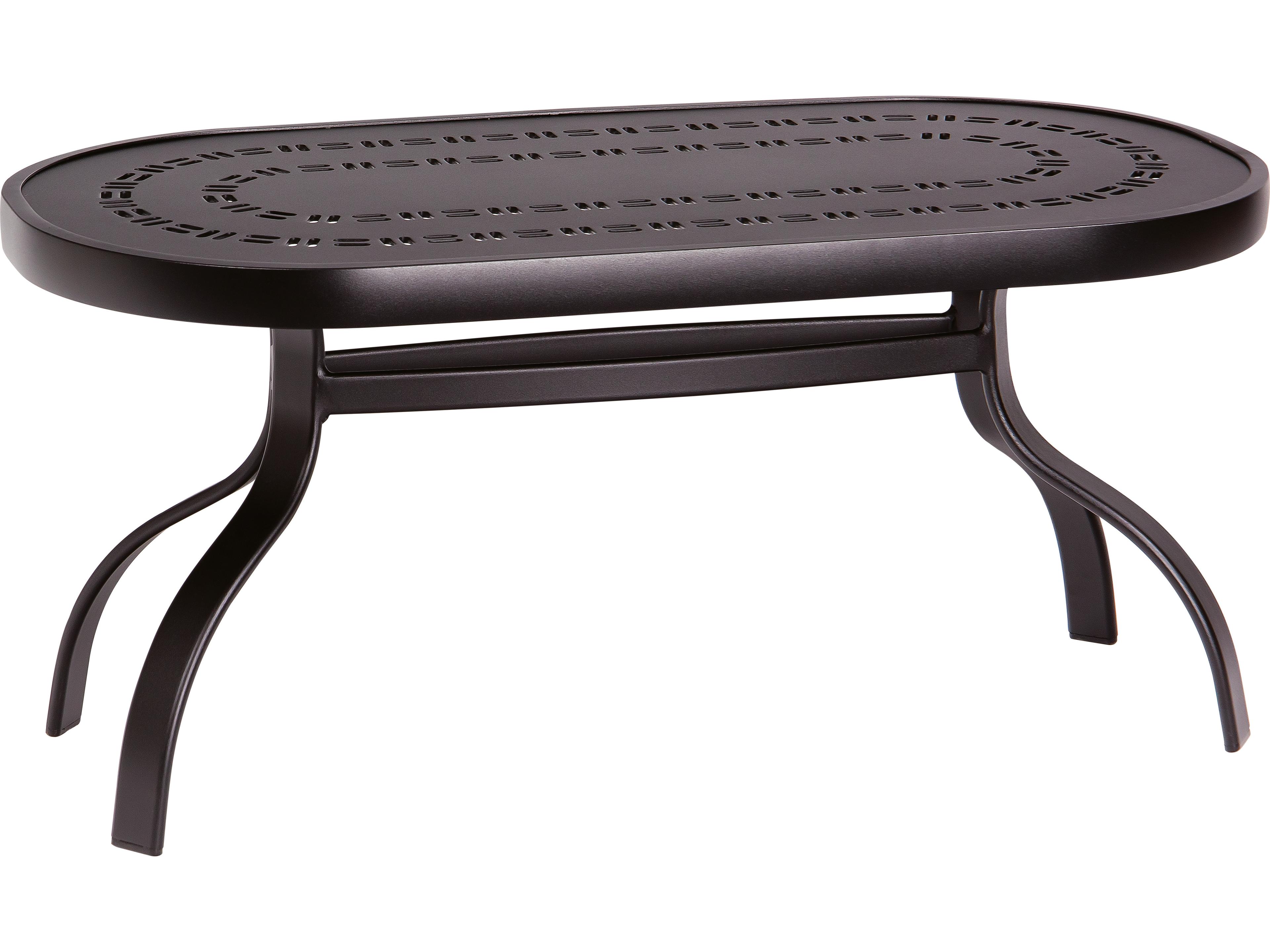 Aluminum Deluxe Rectangular Trellis Top Outdoor Coffee Table