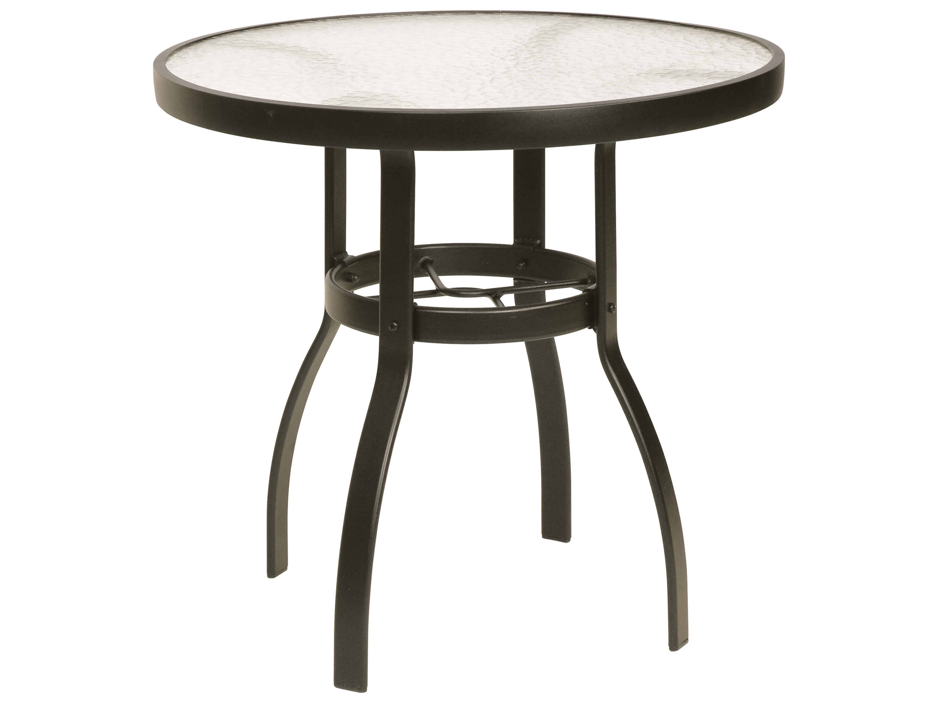 Deluxe Aluminum Round Acrylic Top Outdoor Patio Dining Table