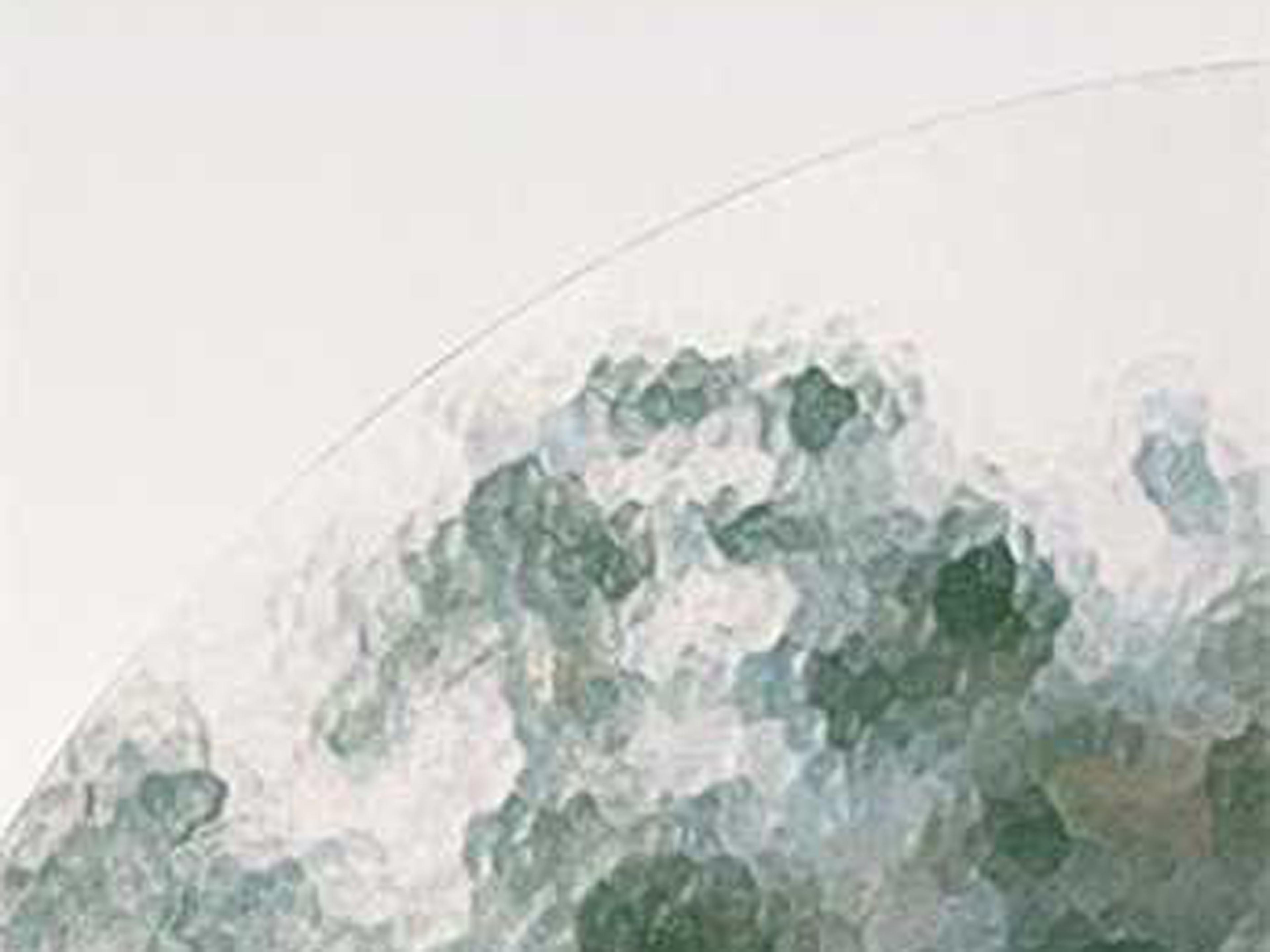 Woodard Aluminum Deluxe Round Obscure Glass Top Patio Bar Height Table with Umbrella Hole