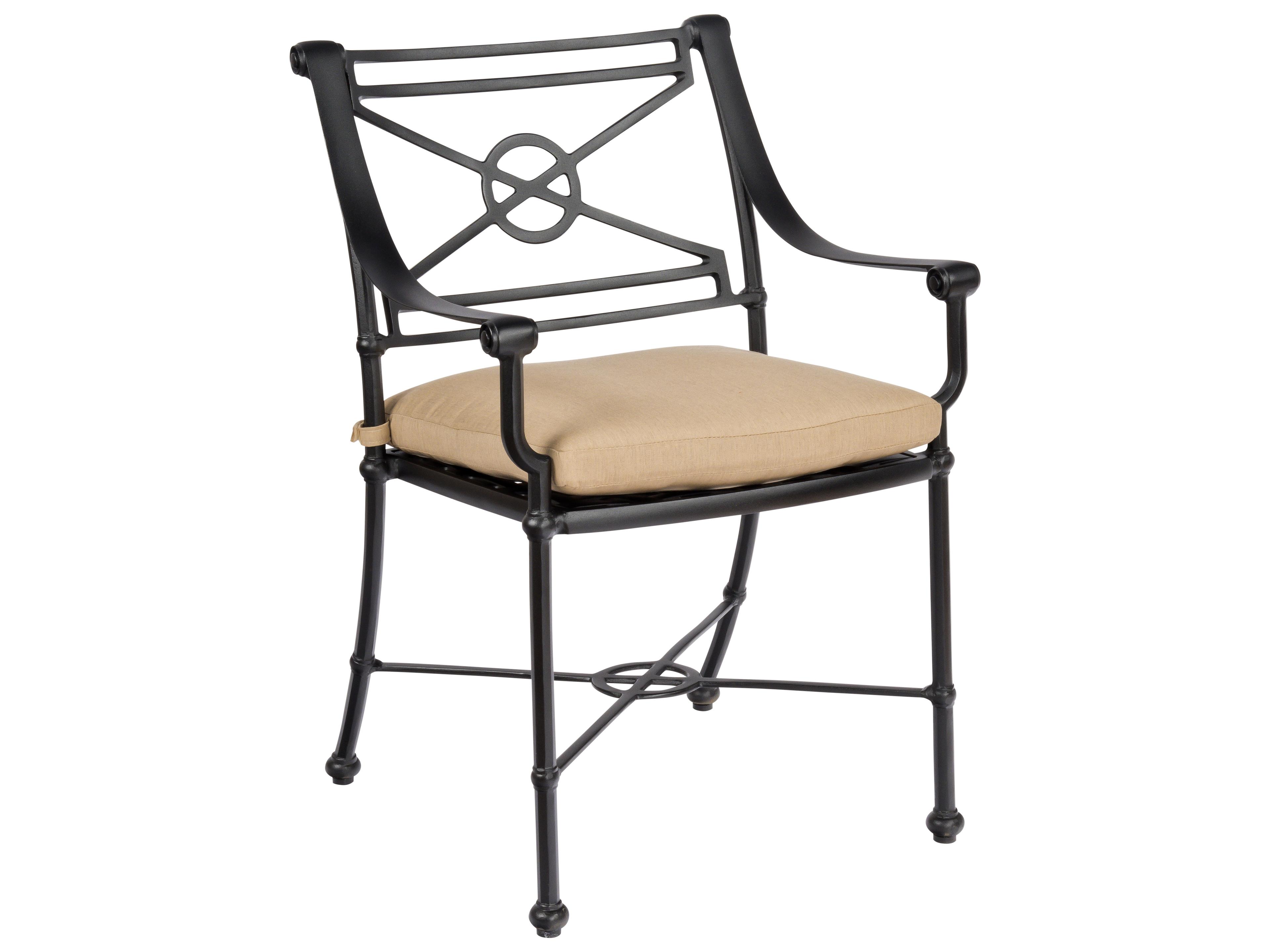 Woodard Delphi Cast Aluminum Outdoor Patio Dining Arm Chair