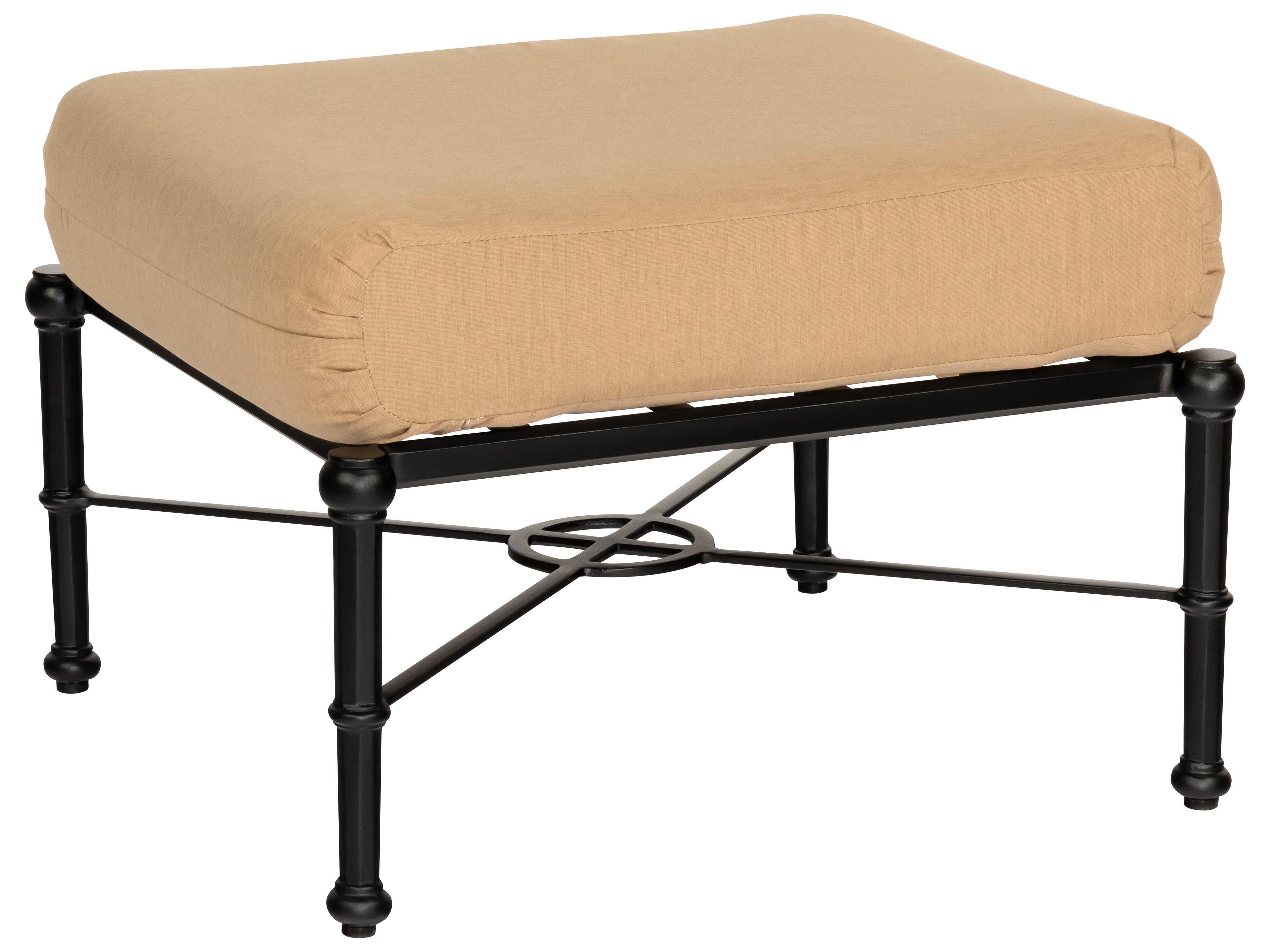 Woodard Delphi Cushion Cast Aluminum Patio Ottoman