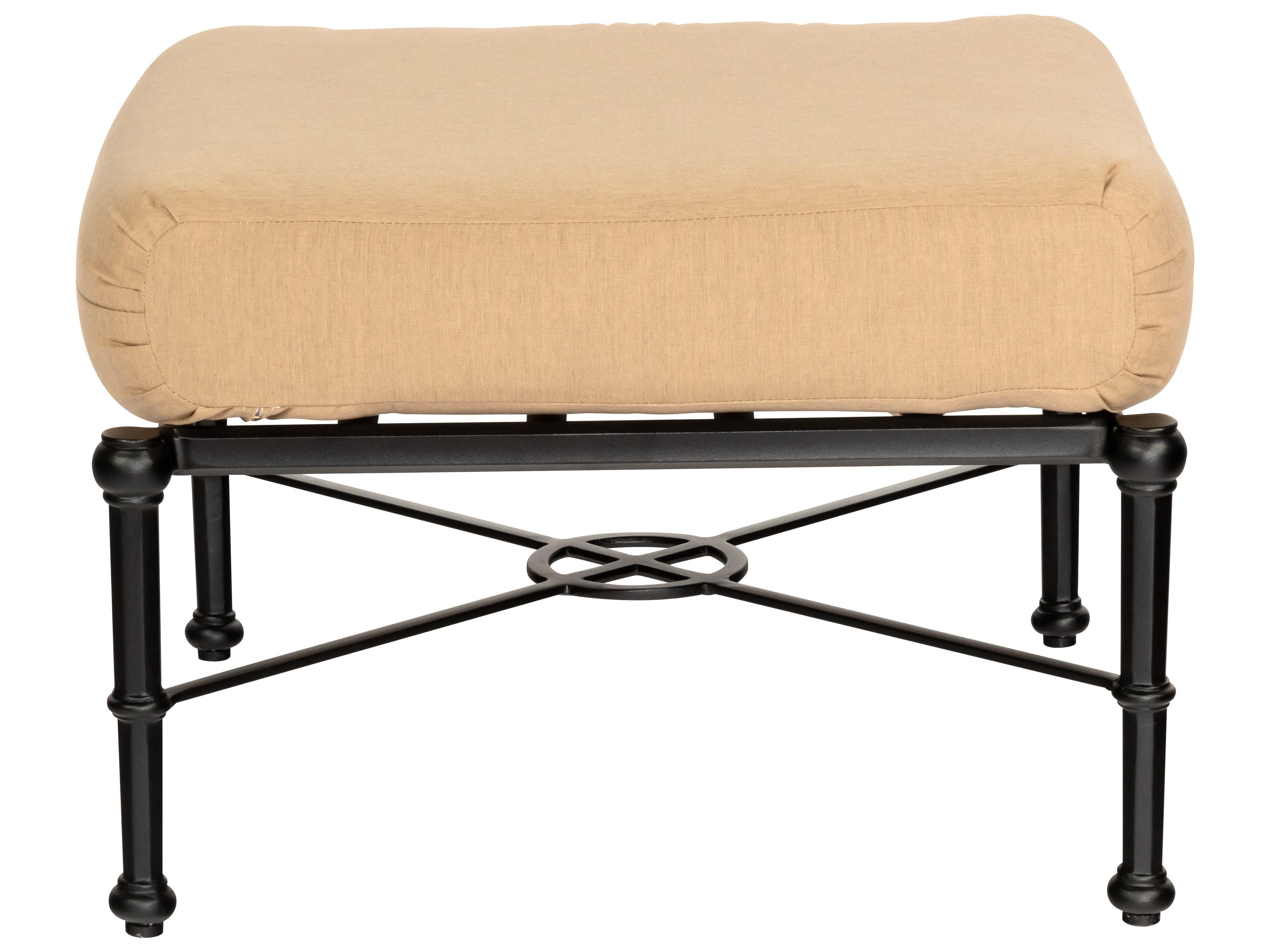 Woodard Delphi Cushion Cast Aluminum Patio Ottoman