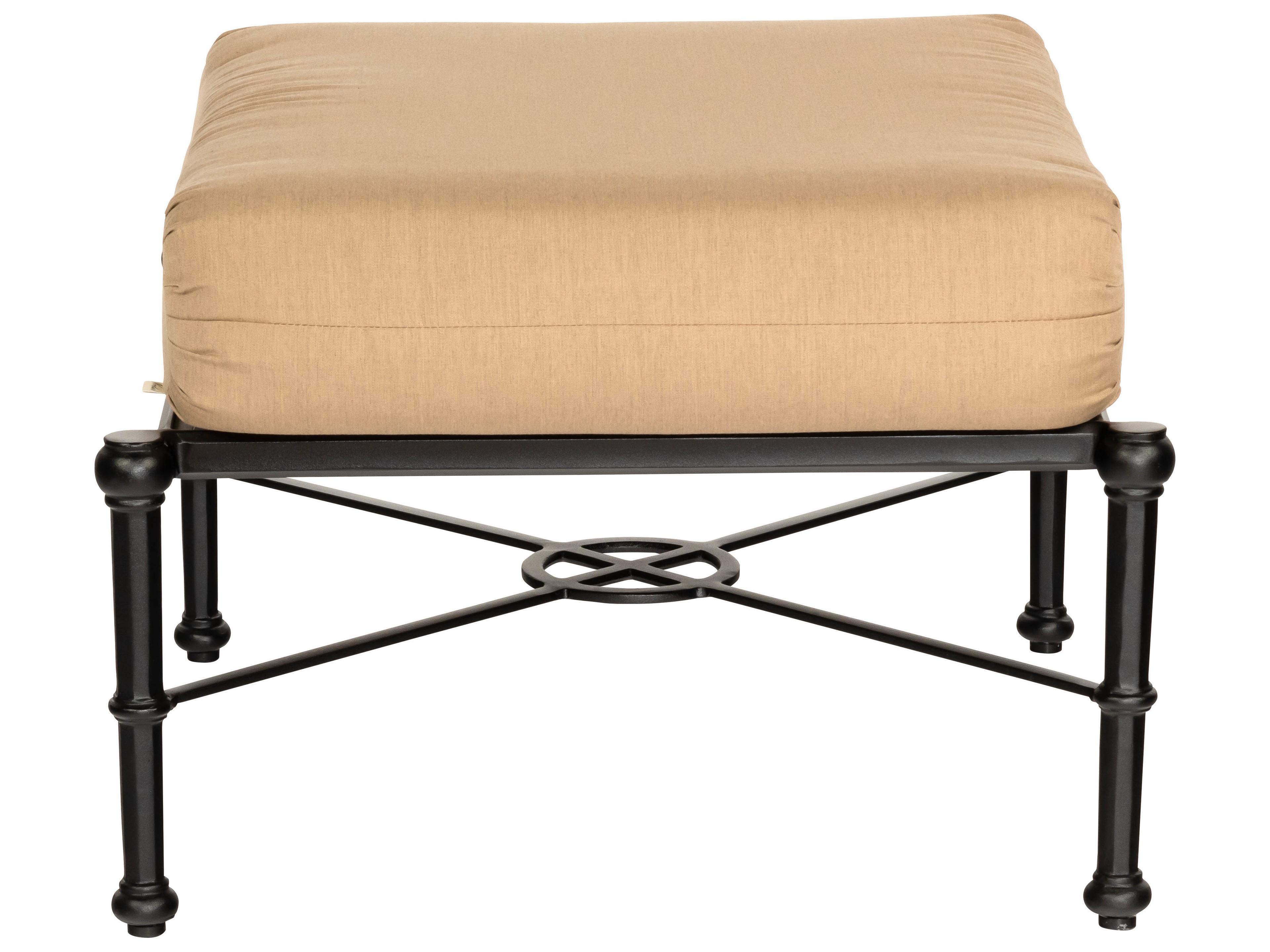 Woodard Delphi Cushion Cast Aluminum Patio Ottoman