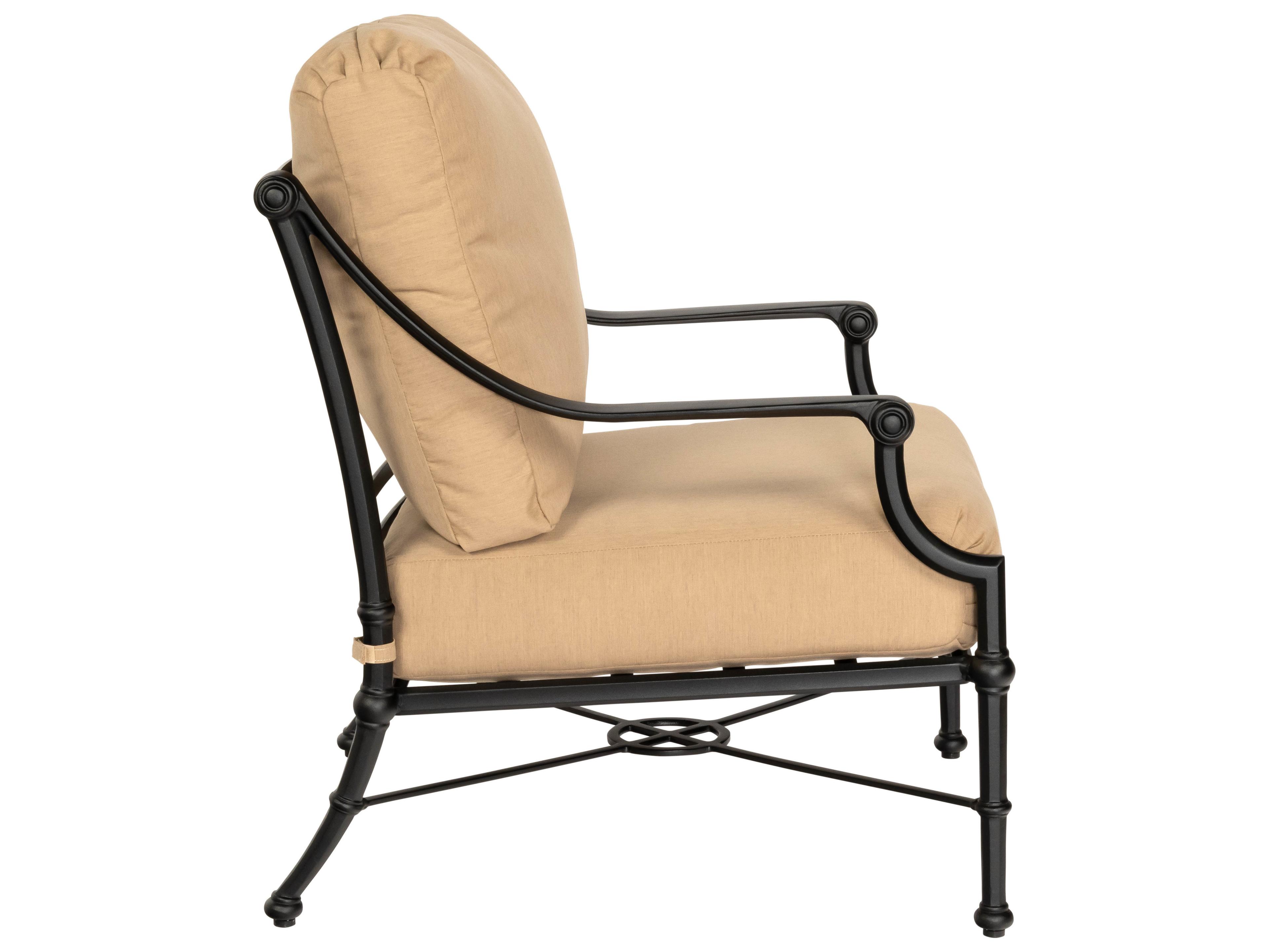 Woodard Delphi Cushion Cast Aluminum Outdoor Patio Lounge Chair