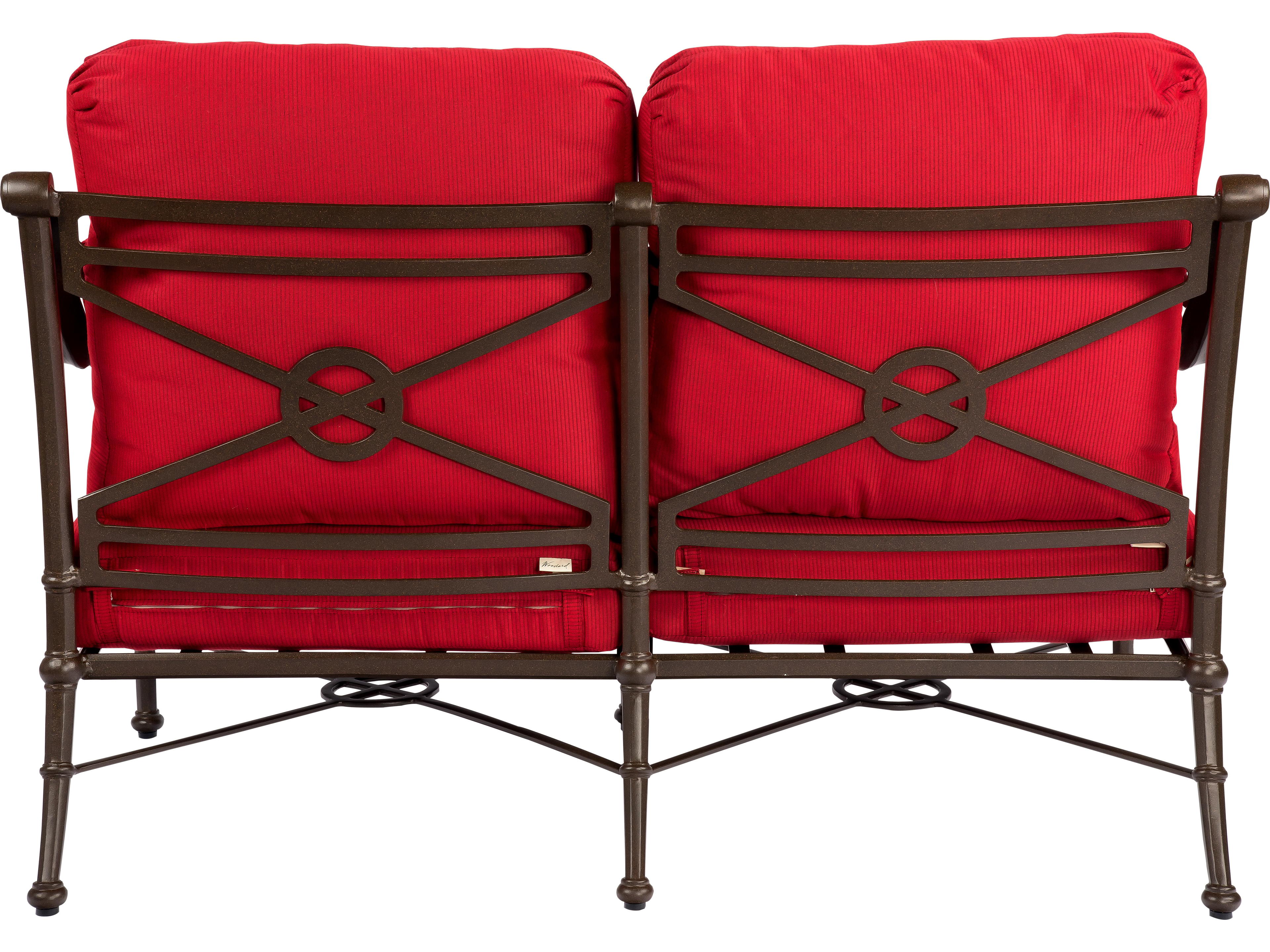 Woodard Delphi Cushion Cast Aluminum Patio Loveseat
