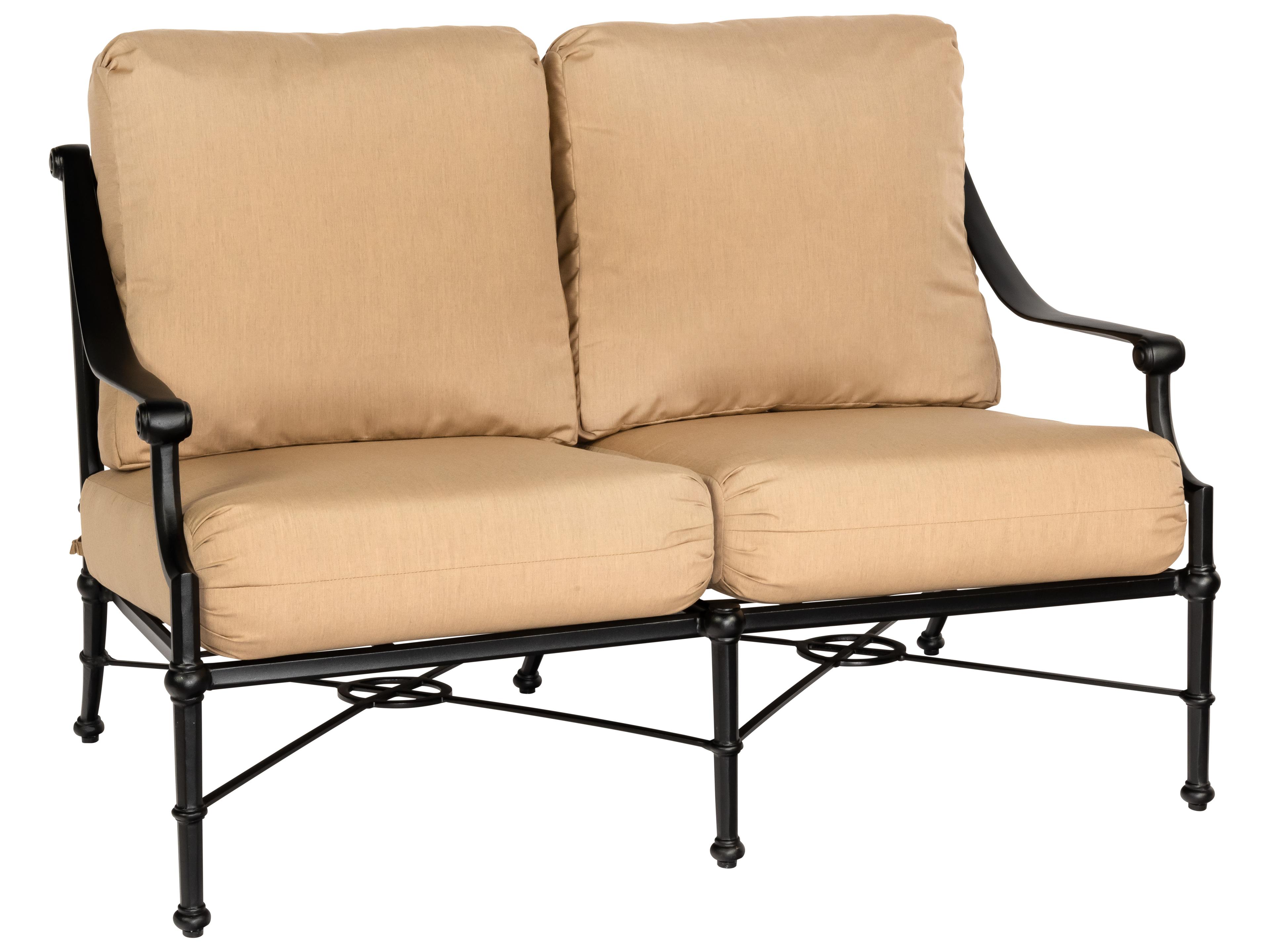 Woodard Delphi Cushion Cast Aluminum Patio Loveseat