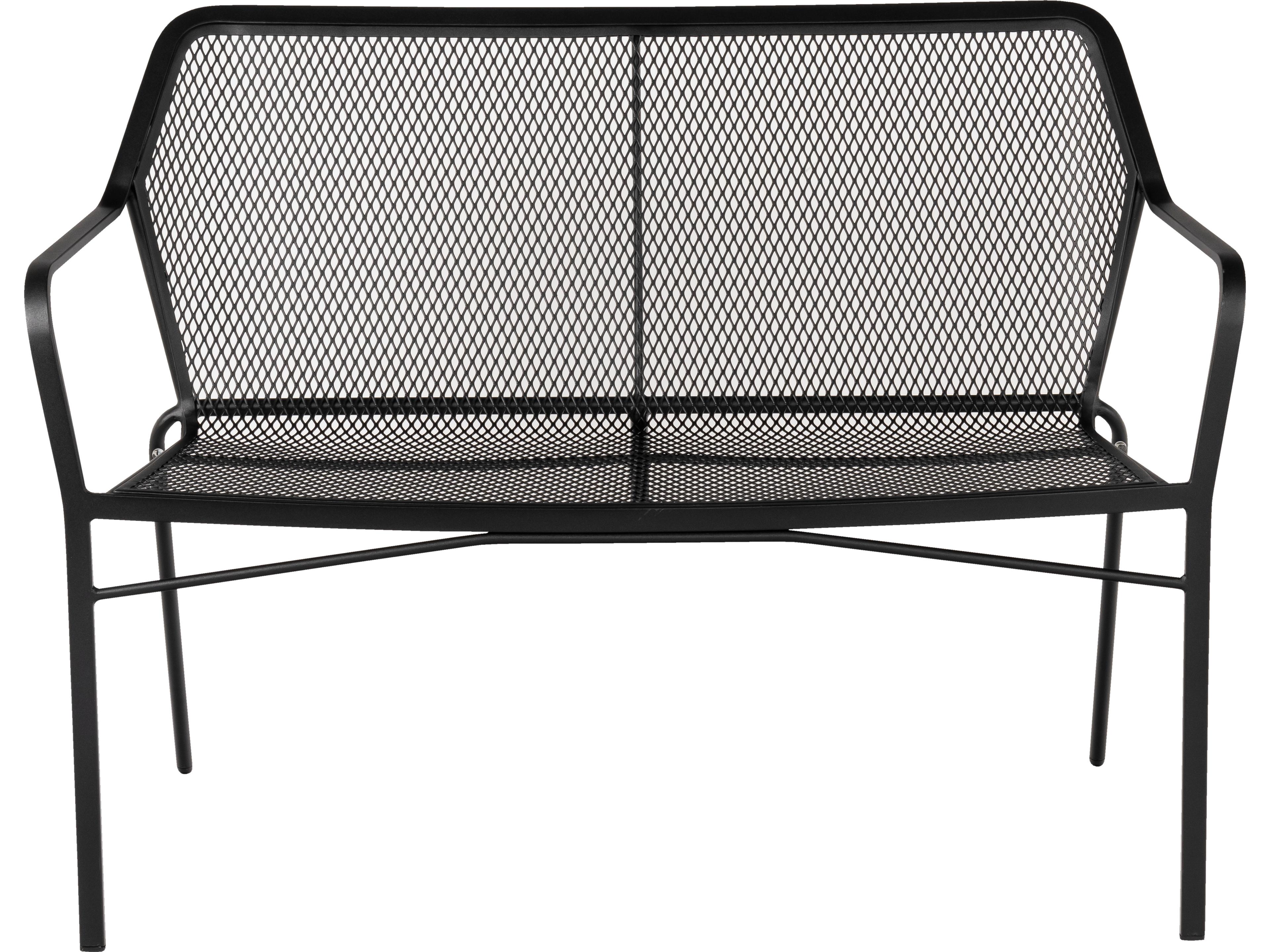 Woodard Delmar Iron Stackable Patio Bench