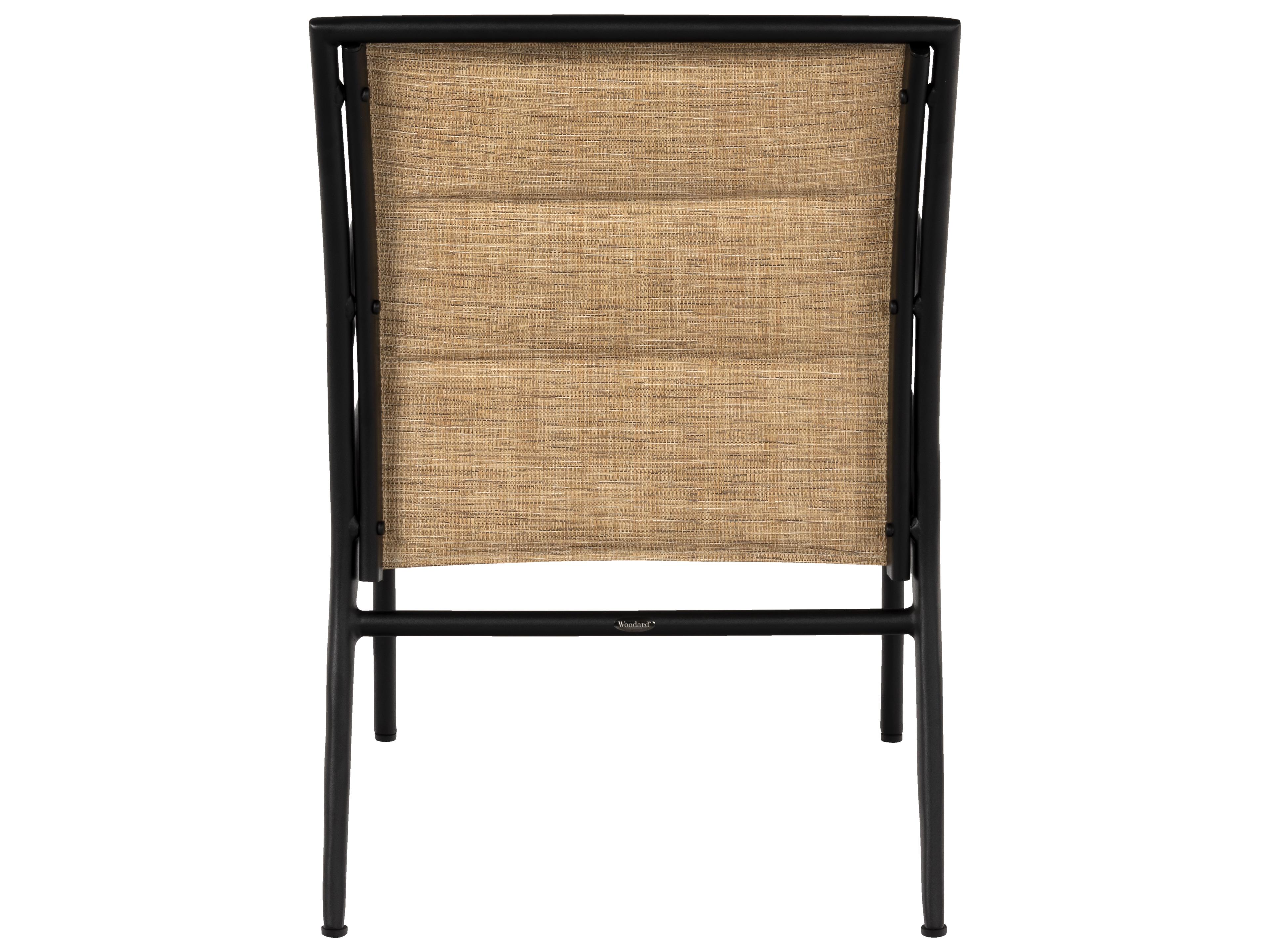 Woodard Orion Padded Sling Aluminum Outdoor Dining Arm Chair