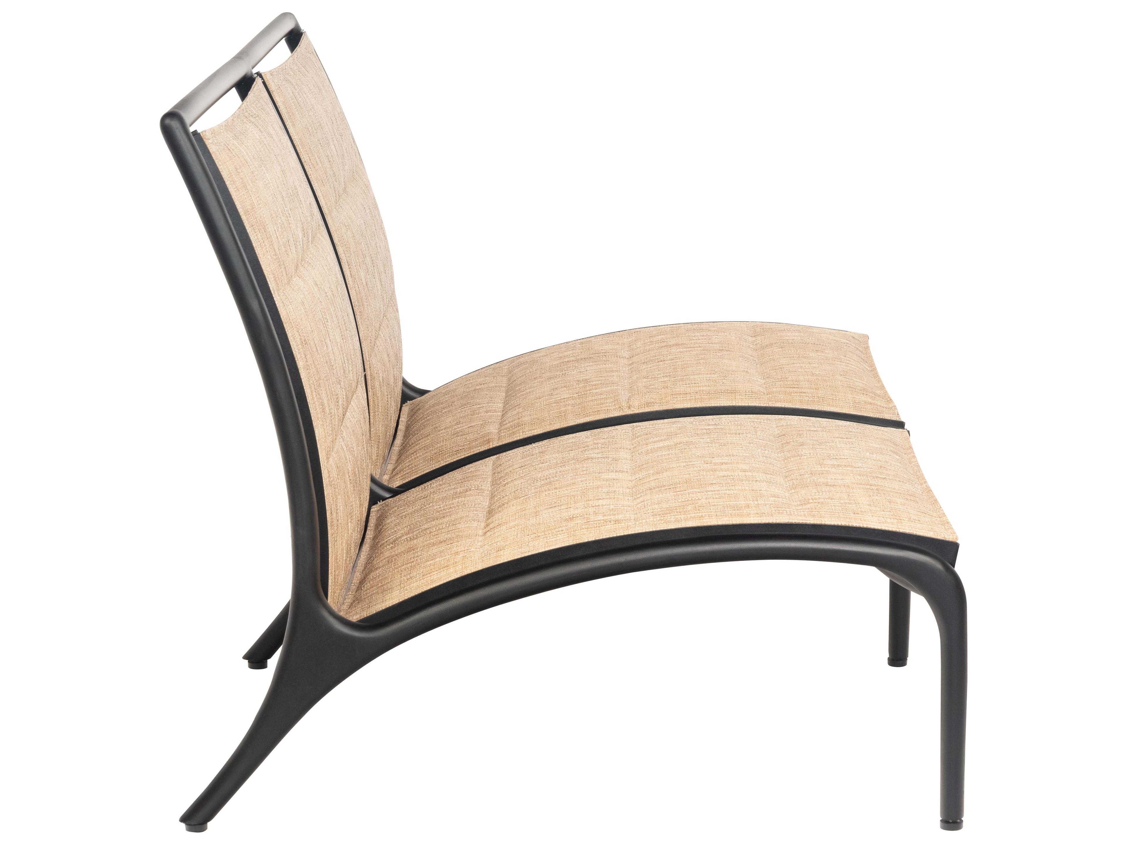 Woodard Orion Padded Sling Aluminum Modular Outdoor Patio Loveseat