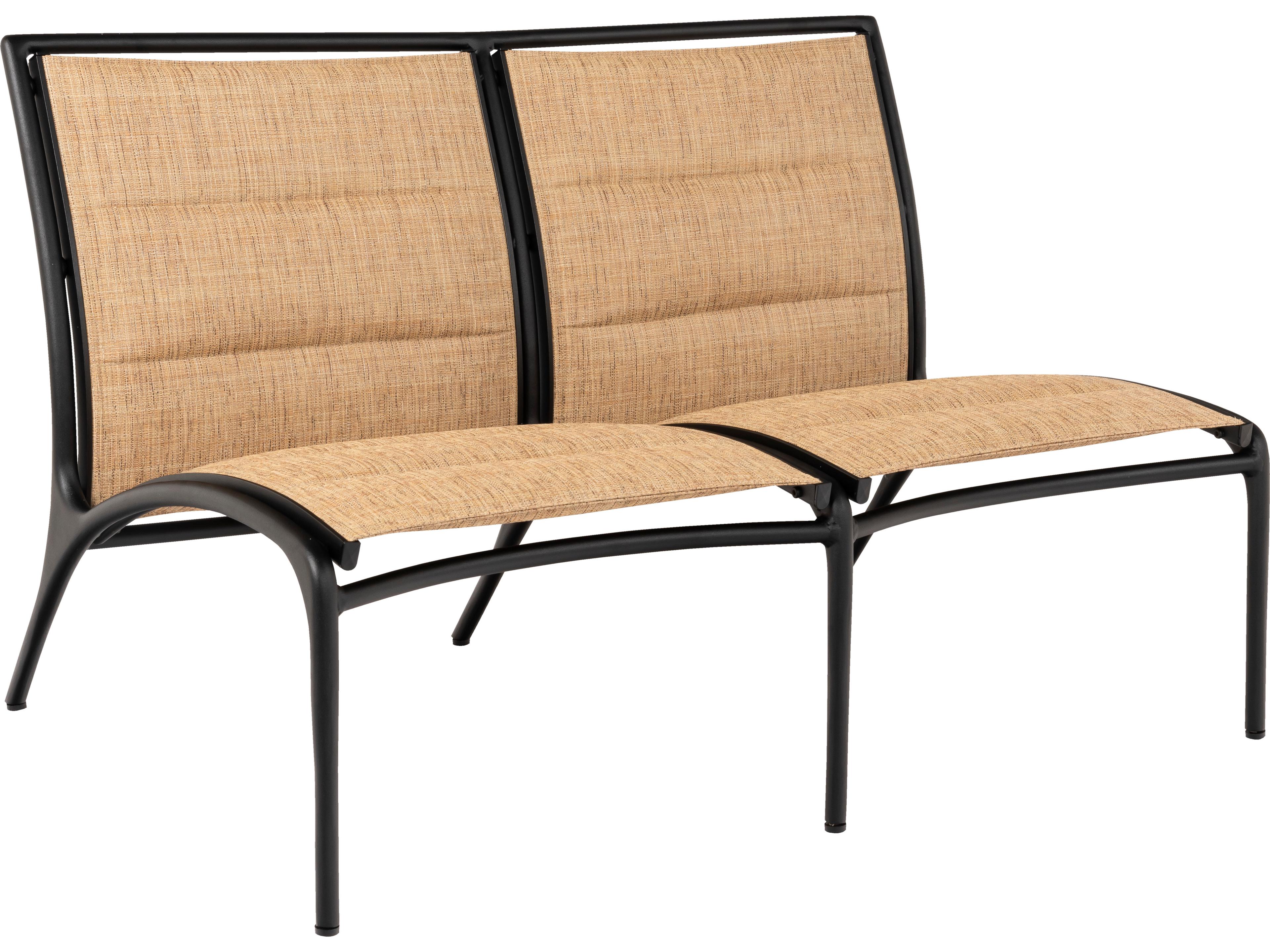 Woodard Orion Padded Sling Aluminum Modular Patio Loveseat