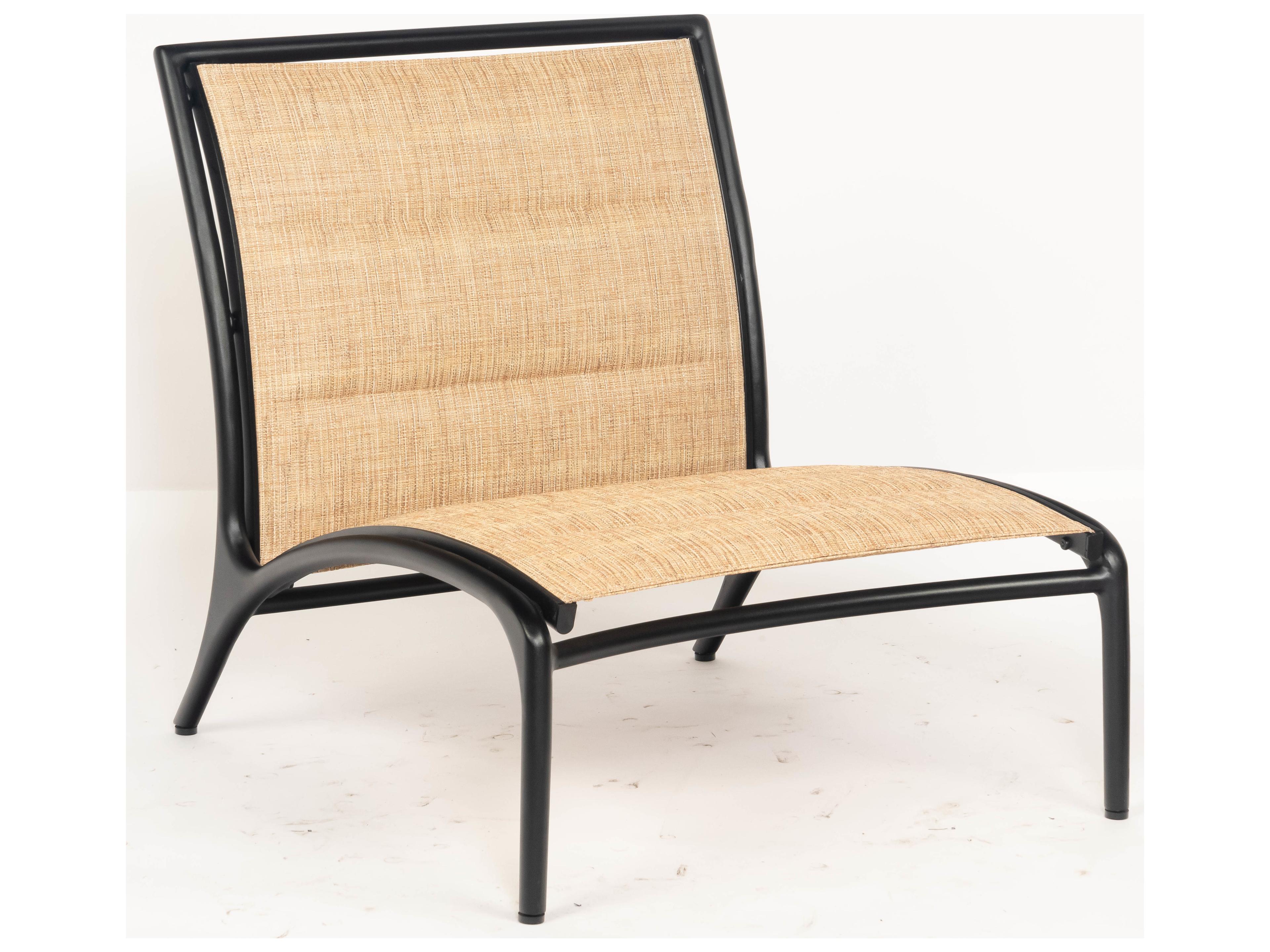 Woodard Orion Padded Sling Aluminum Modular Outdoor Lounge Chair